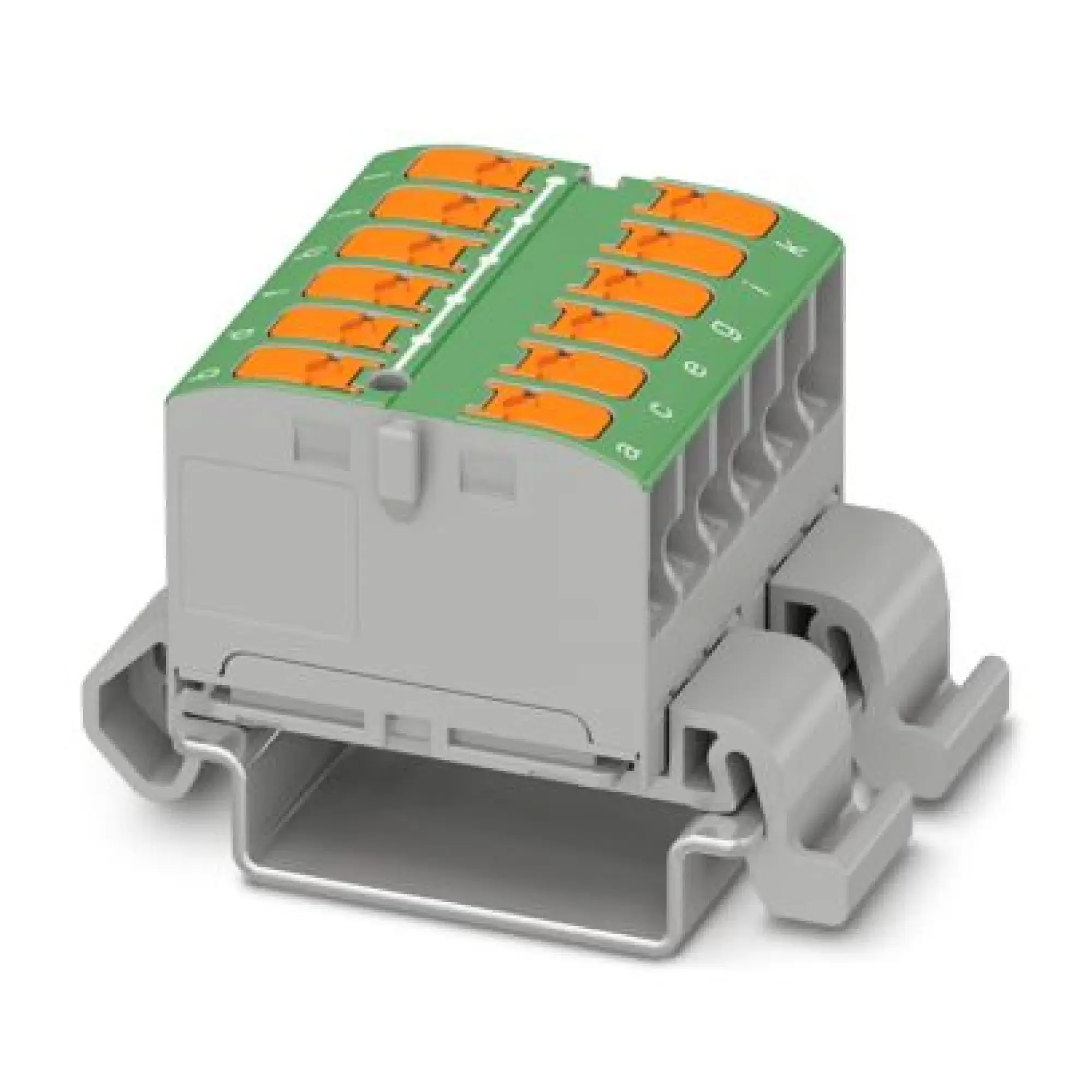 Phoenix Contact 1019535 Distribution block PTVFIX 12X2,5-NS35A GN (img_001)