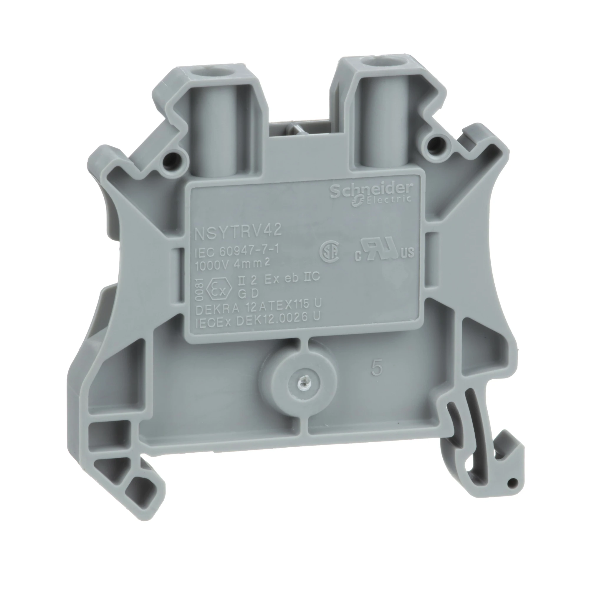 Schneider Electric NSYTRV42 Linergy Terminal Block for Through Wiring, 4mm2, 32A, 1 Level, 1x1, Screw, Grey (img_001) Schneider Electric NSYTRV42 Linergy Terminal Block for Through Wiring, 4mm2, 32A, 1 Level, 1x1, Screw, Grey (img_001)