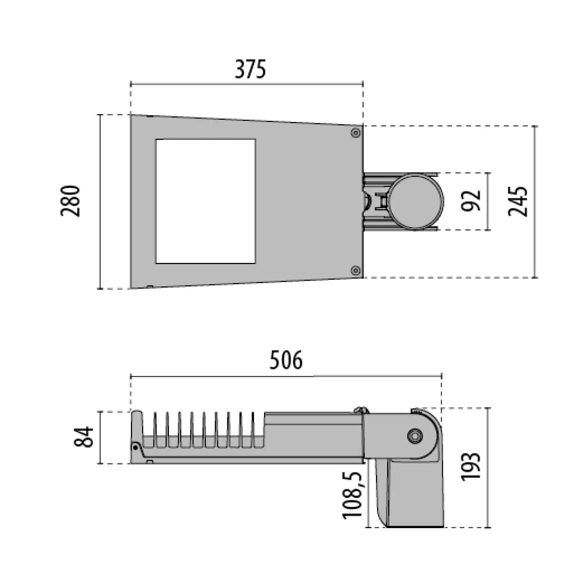 Performance iN Lighting 3105190 LED-Strassenleuchte 3000K 35W DALI Straßenbeleuchtungsoptik 3105190 (img_006)