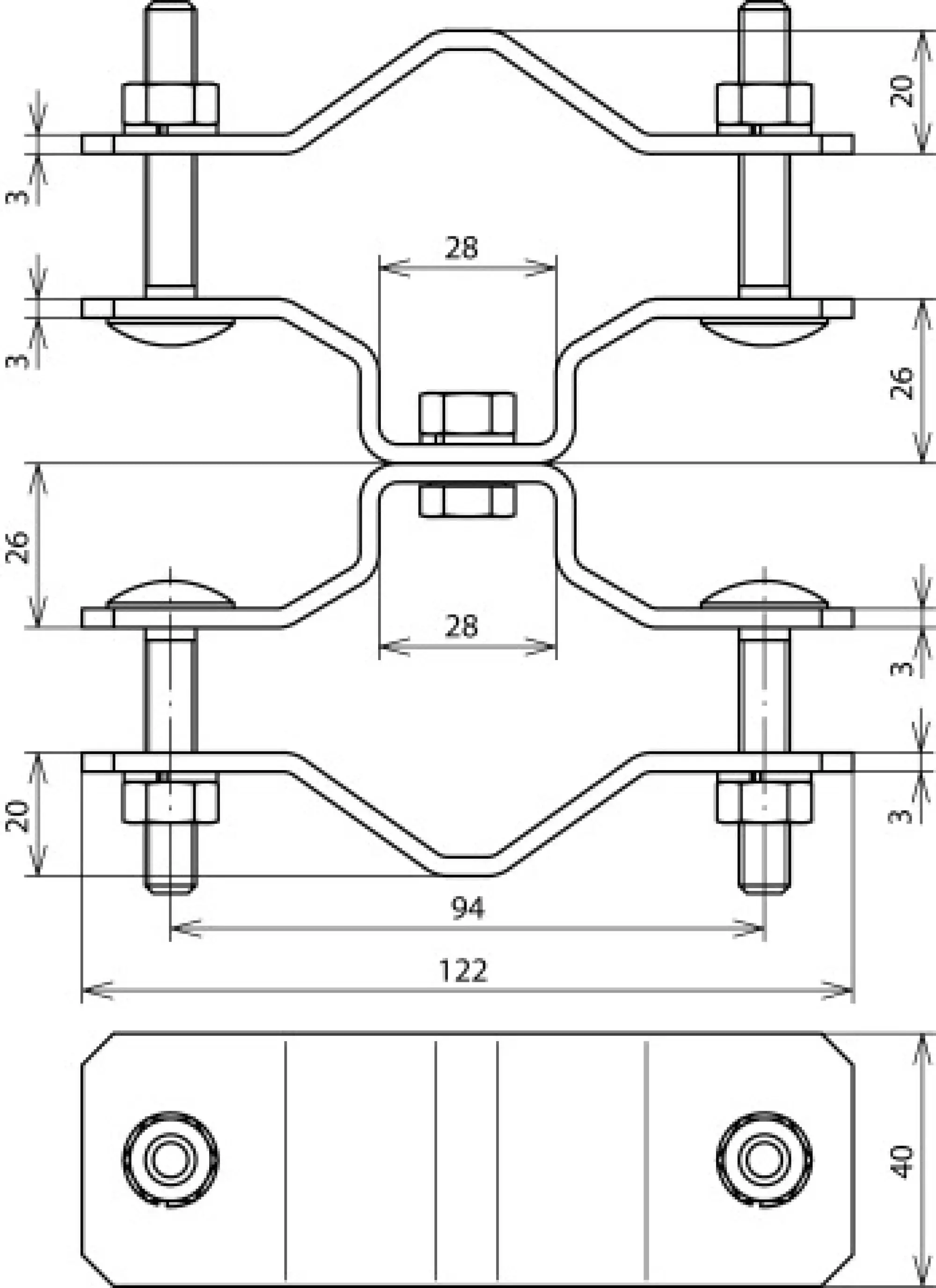 Dehn 105354 Railing clamp D 48-60mm f. pipes D -50mm f. DEHNiso Combi (img_002) Dehn 105354 Railing clamp D 48-60mm f. pipes D -50mm f. DEHNiso Combi (img_002)