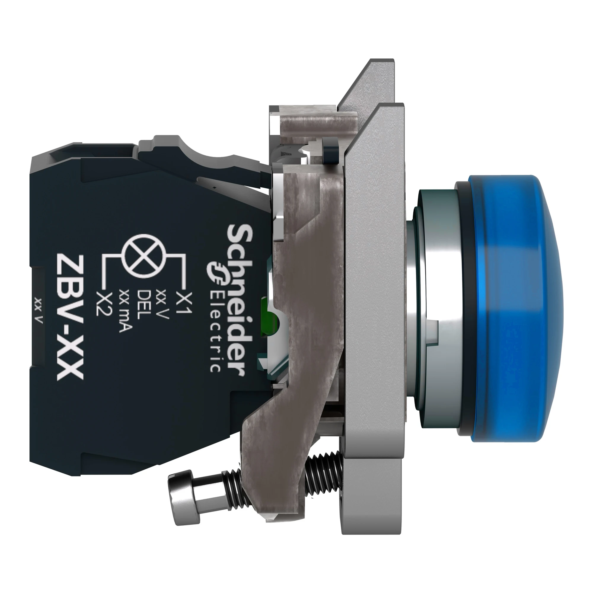 Schneider Electric XB4BVGM6T Pilot light, Harmony XB4, Metal, 22mm, blue, incl. universal LED module with protection, 110-240V AC (img_003) Schneider Electric XB4BVGM6T Pilot light, Harmony XB4, Metal, 22mm, blue, incl. universal LED module with protection, 110-240V AC (img_003)