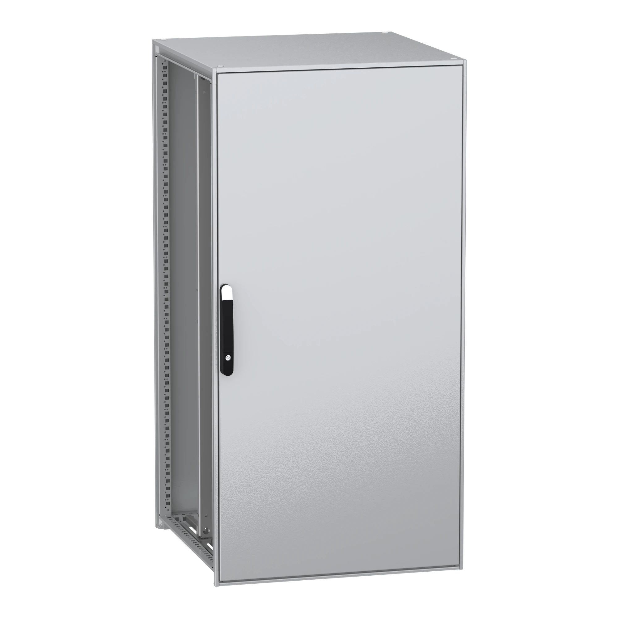 Schneider Electric NSYSFN16880P Floor-standing enclosure, electrical, PanelSeT SFN, made of decarbonized steel, with mounting plate, assembled, 1600x800x800mm, IP55 (img_001)