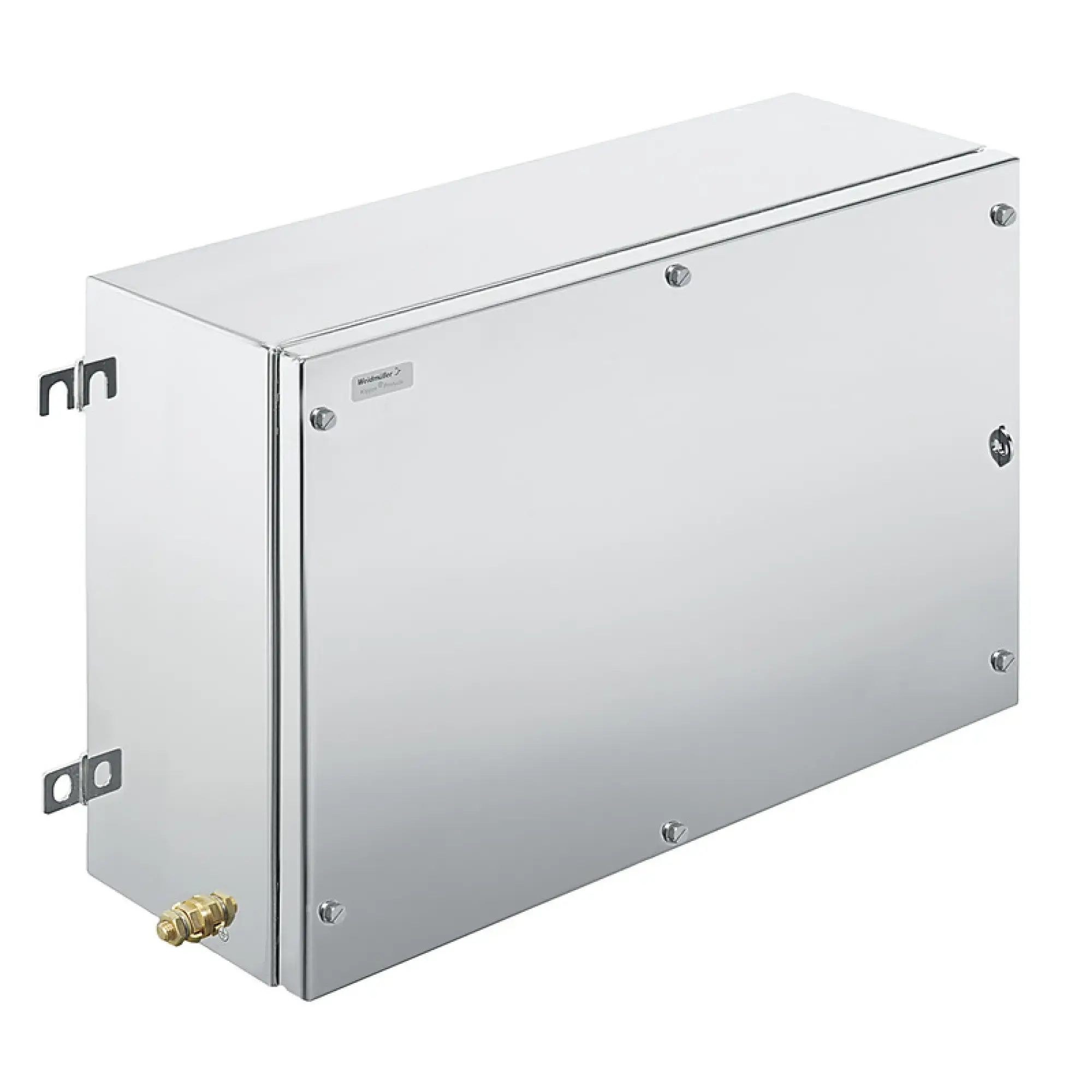 Weidmüller 2698040000 Ex metal housing, 550 x 350 x 200 mm, electropolished, Flange plate: No, 4 hinges and M6 hex-head slotted screws SW10 (img_001) Weidmüller 2698040000 Ex metal housing, 550 x 350 x 200 mm, electropolished, Flange plate: No, 4 hinges and M6 hex-head slotted screws SW10 (img_001)