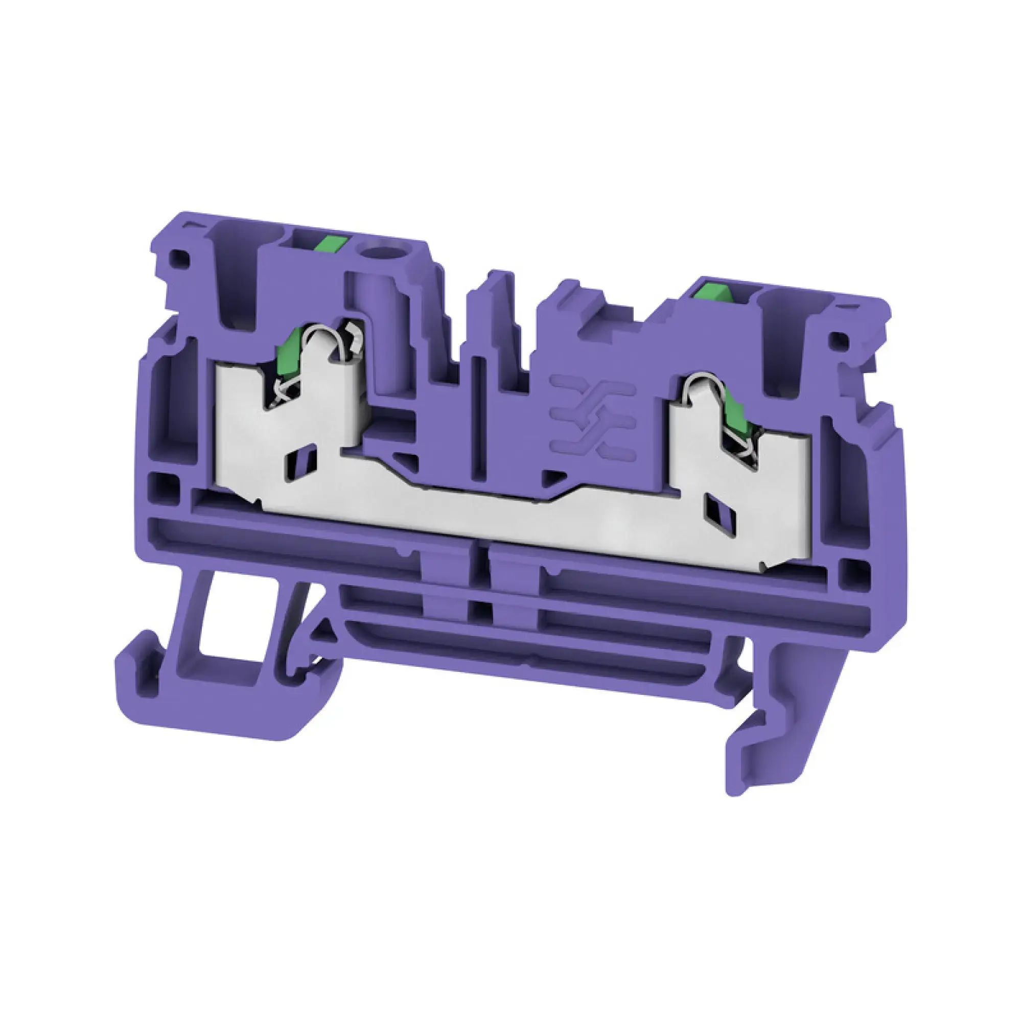 Weidmüller 3109210000 Feed-through terminal block, SNAP IN, violet, 2.5 mm², 24 A, 800 V, Number of connections: 2 S2C 2.5 VT (img_001)