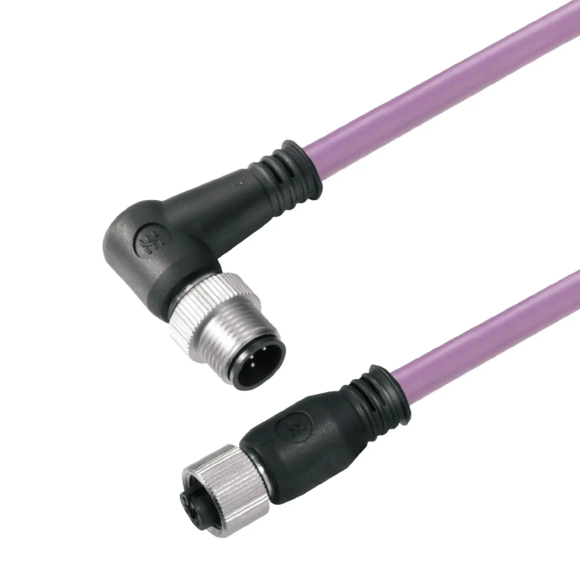 Weidmüller 1062320150 Copper data cable (Assembled), Connecting line, Number of poles: 2, Cable length: 1.5 m, pin, angled - bush straight (img_001)