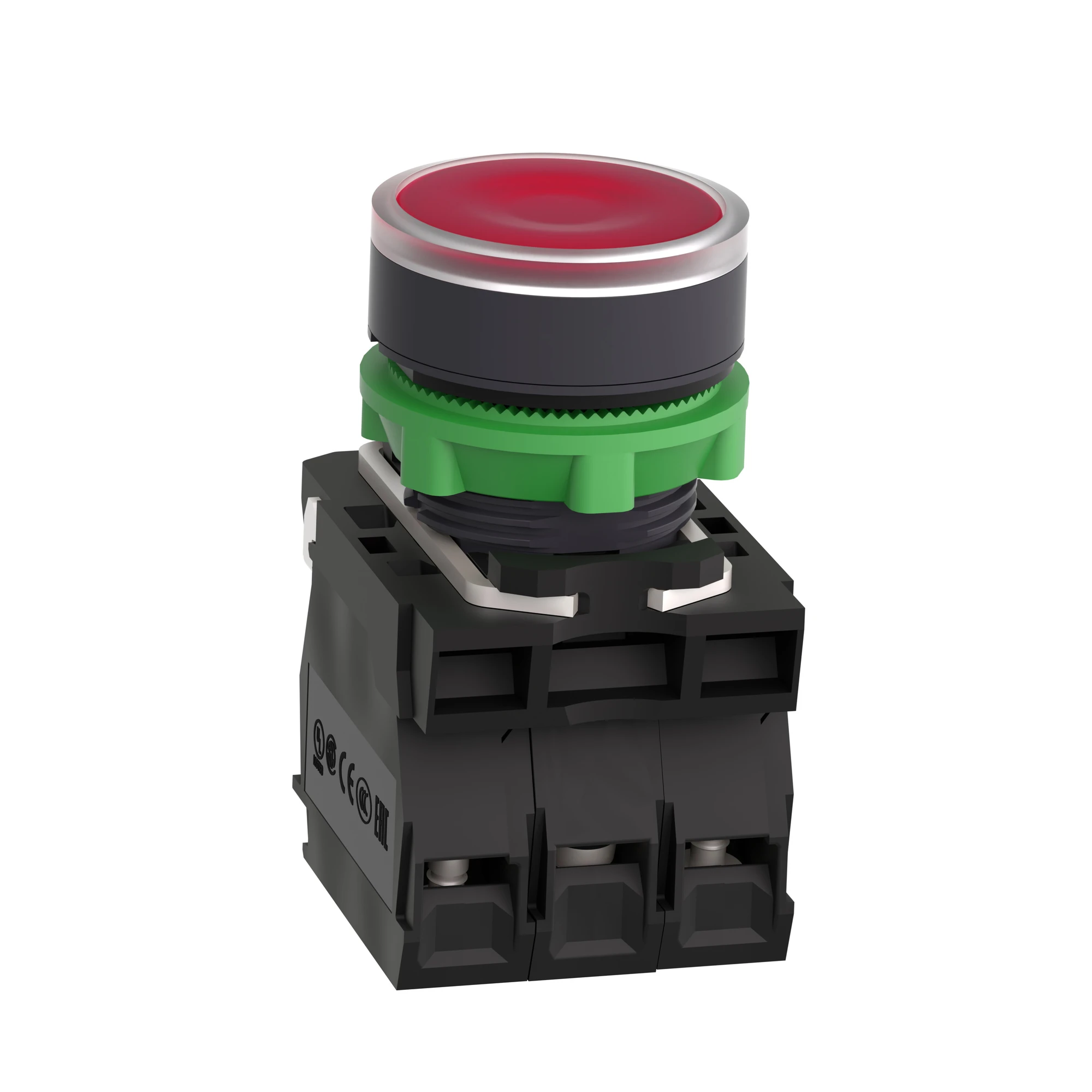 Schneider Electric XB5AW34B5 Illuminated push-button, Harmony XB5, plastic, red, 22mm, universal LED, smooth dome, 1NO + 1NC, 24V ACDC (img_006)