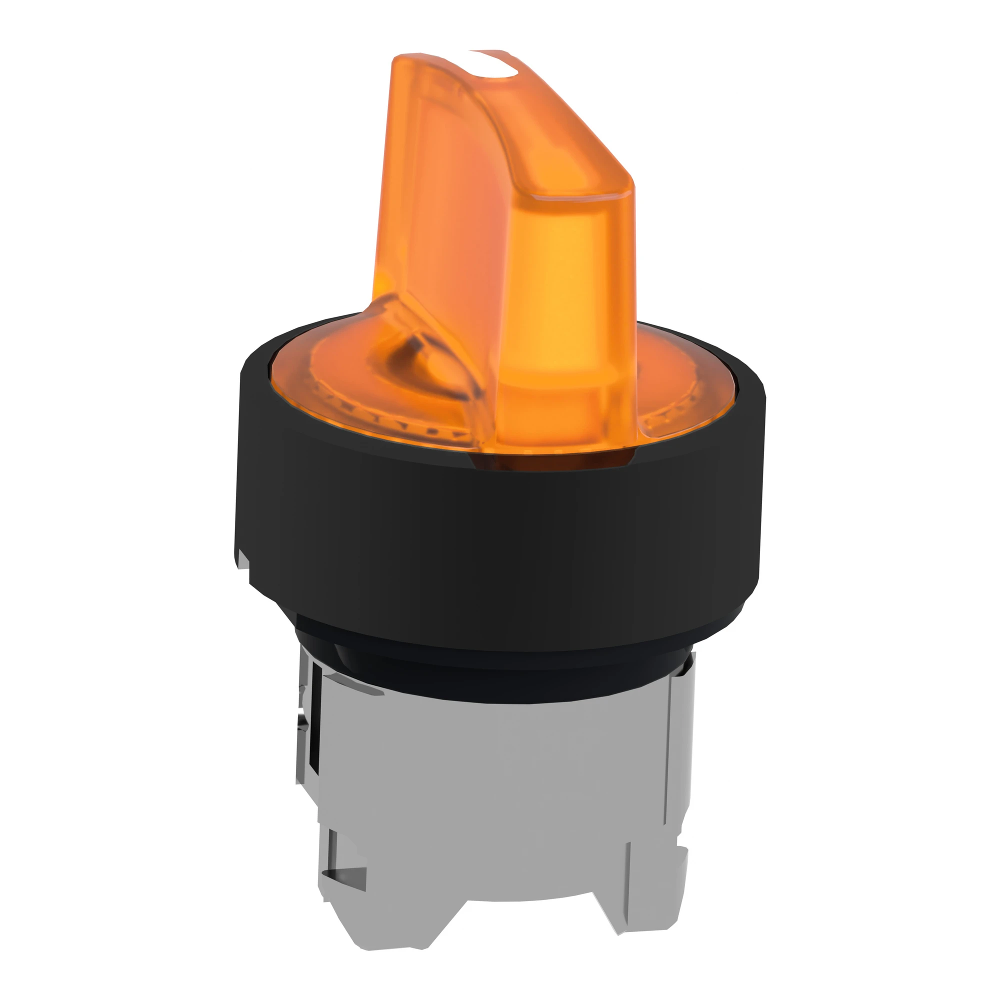 Schneider Electric ZB4BK18537 Illuminated Selector Switch, Front Element, Harmony XB4, Metal Black, 22mm, Orange, for Universal LED, 3 Positions, Momentary Right (img_004)