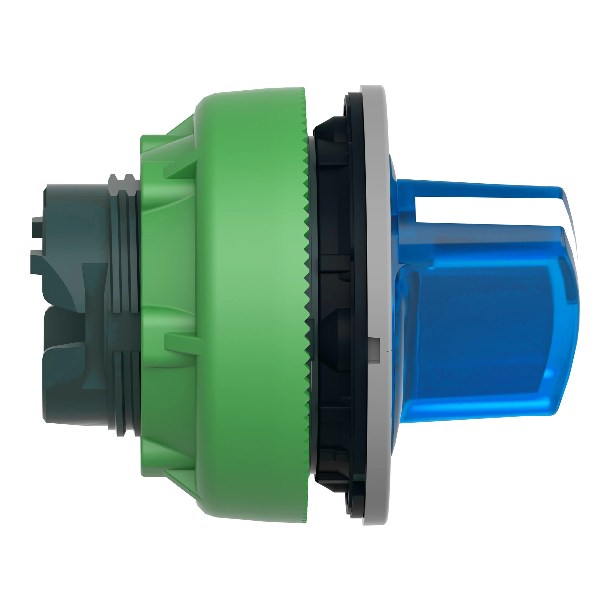 Schneider Electric ZB5FK1463C0 Illuminated Selector Switch, Front Element, Harmony XB5F, Plastic, 30mm, Blue, for Universal LED, 2 Positions, Momentary (img_003)