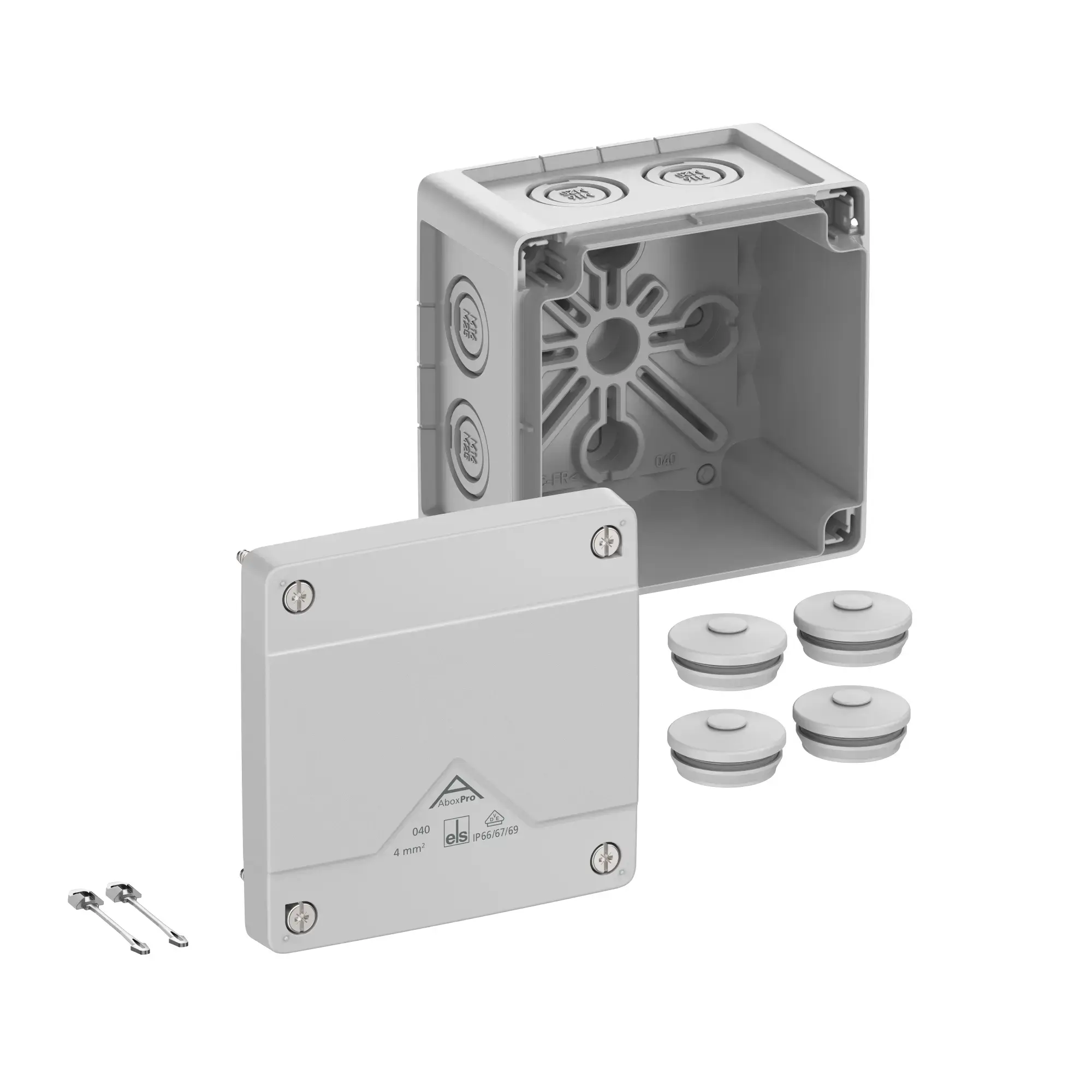 Spelsberg 40440001 Junction box, Type of protection IP66/IP67/IP69, max. 4², IK09, Protection class II, Ui 1000V AC, Ui 1000V DC, DLG, DNV, VDE, Halogen free (img_001) Spelsberg 40440001 Junction box, Type of protection IP66/IP67/IP69, max. 4², IK09, Protection class II, Ui 1000V AC, Ui 1000V DC, DLG, DNV, VDE, Halogen free (img_001)