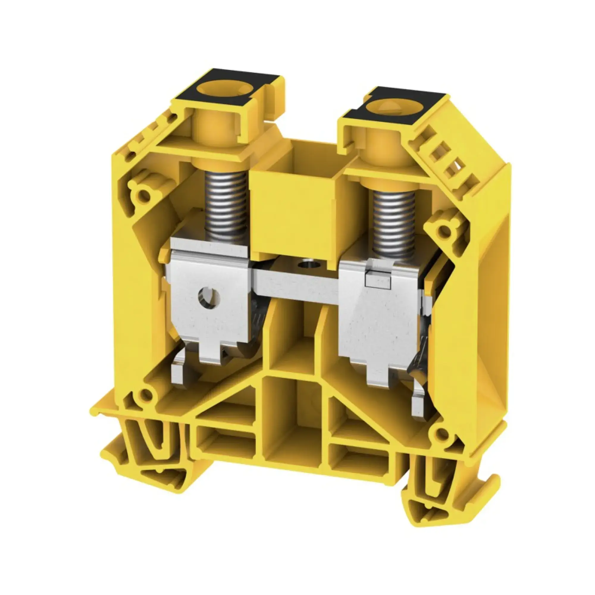 Weidmüller 2000060000 Feed-through terminal block, Screw connection, black/yellow, 35 mm², 125 A, 1000 V, Number of connections: 2 (img_001)
