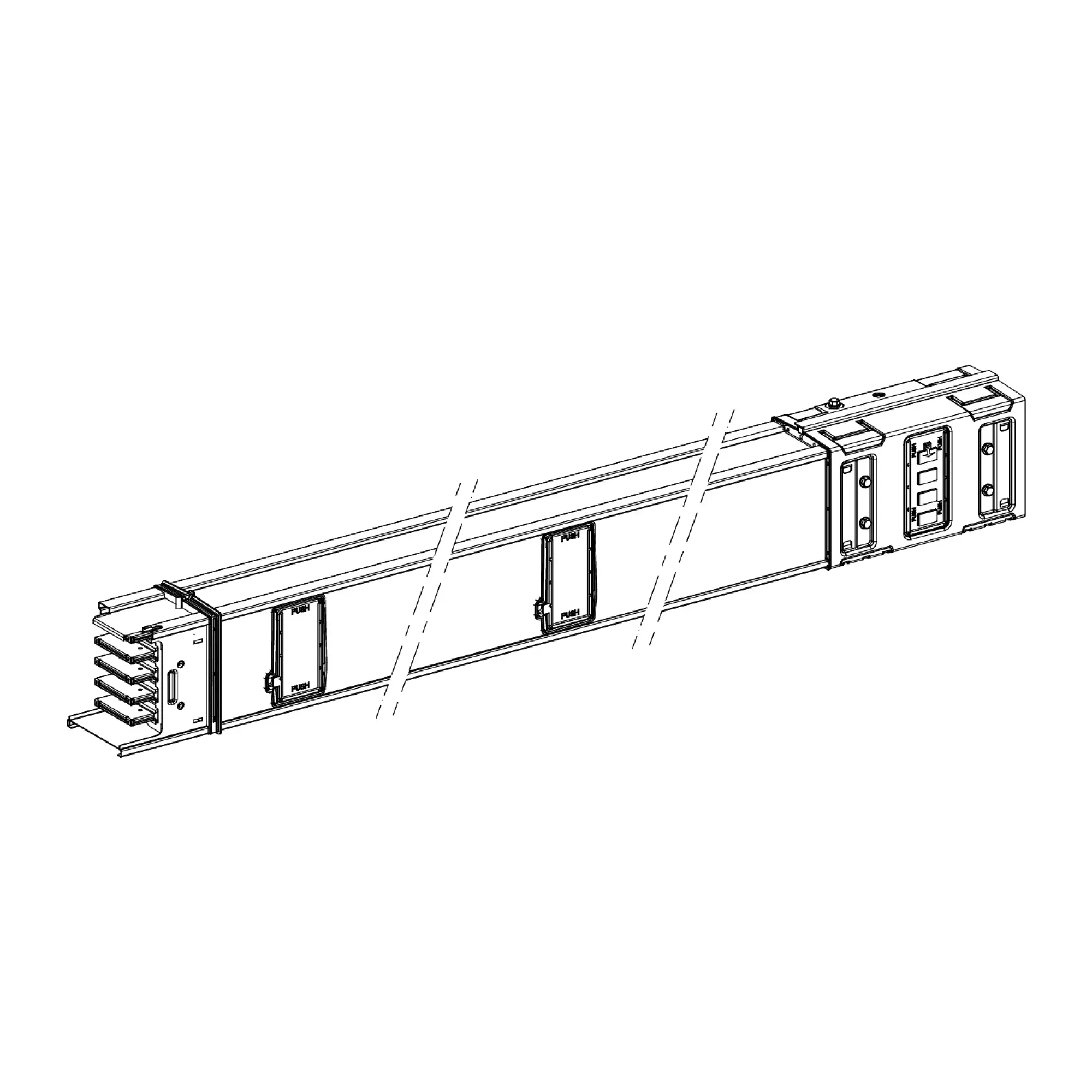 Schneider Electric KSA1000ED4154 KSA straight element, 1000A, 1.5m, 4 outlets (img_002)
