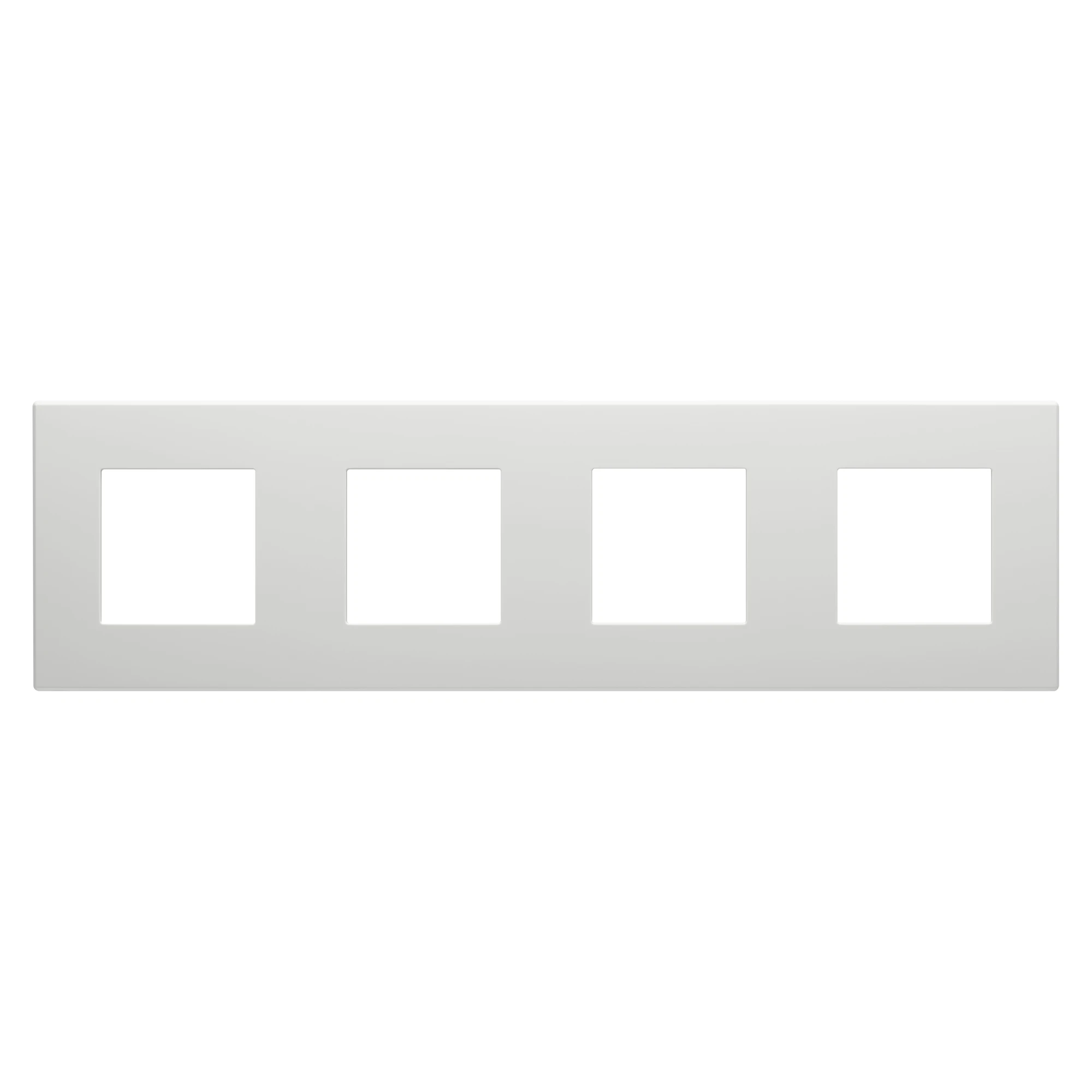 GEWISS GW35904AG DAHLIA PLATE - IN TECHNOPOLYMER - 4 GANG HORIZONTAL/VERTICAL - LIGHT GREY (img_001)