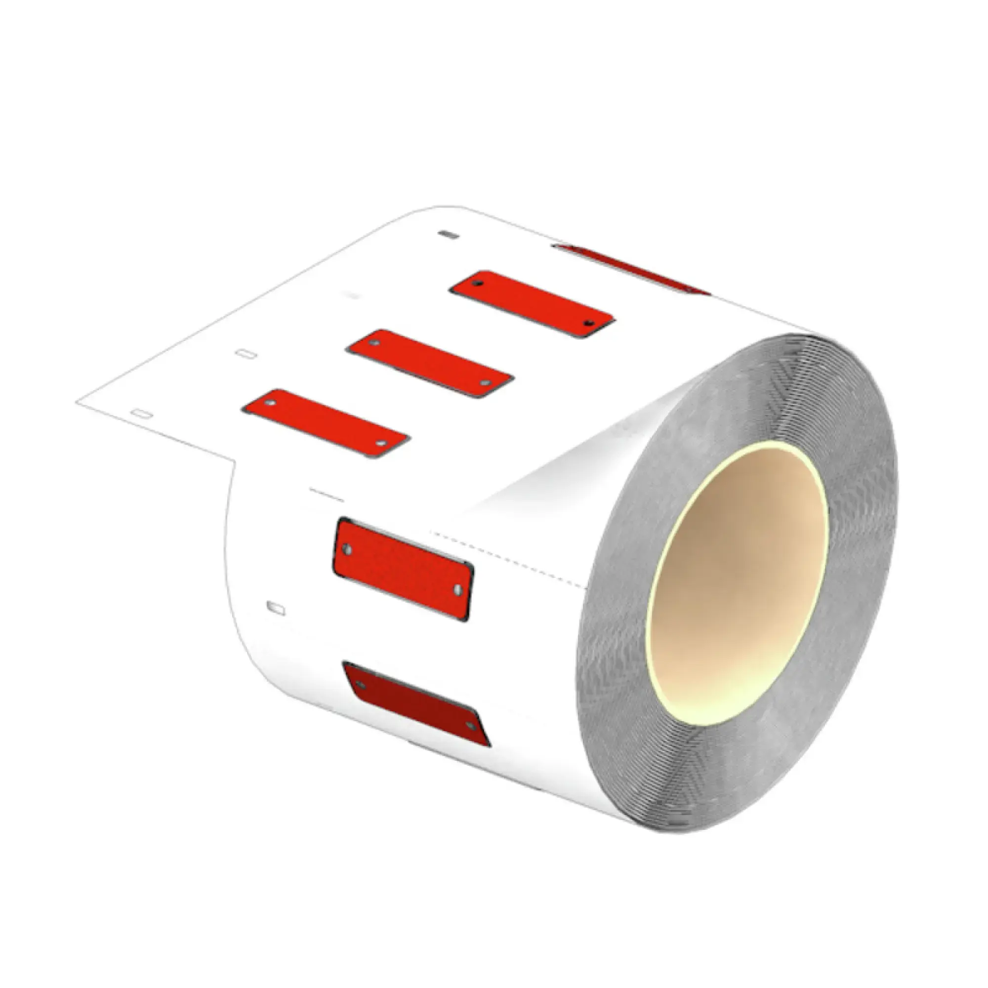 Weidmüller 2859700000 Device marking, Width: 45 mm, Printed characters: To customer specification, Anodized aluminium, red, Operating temperature range: -55...130 °C (img_001)