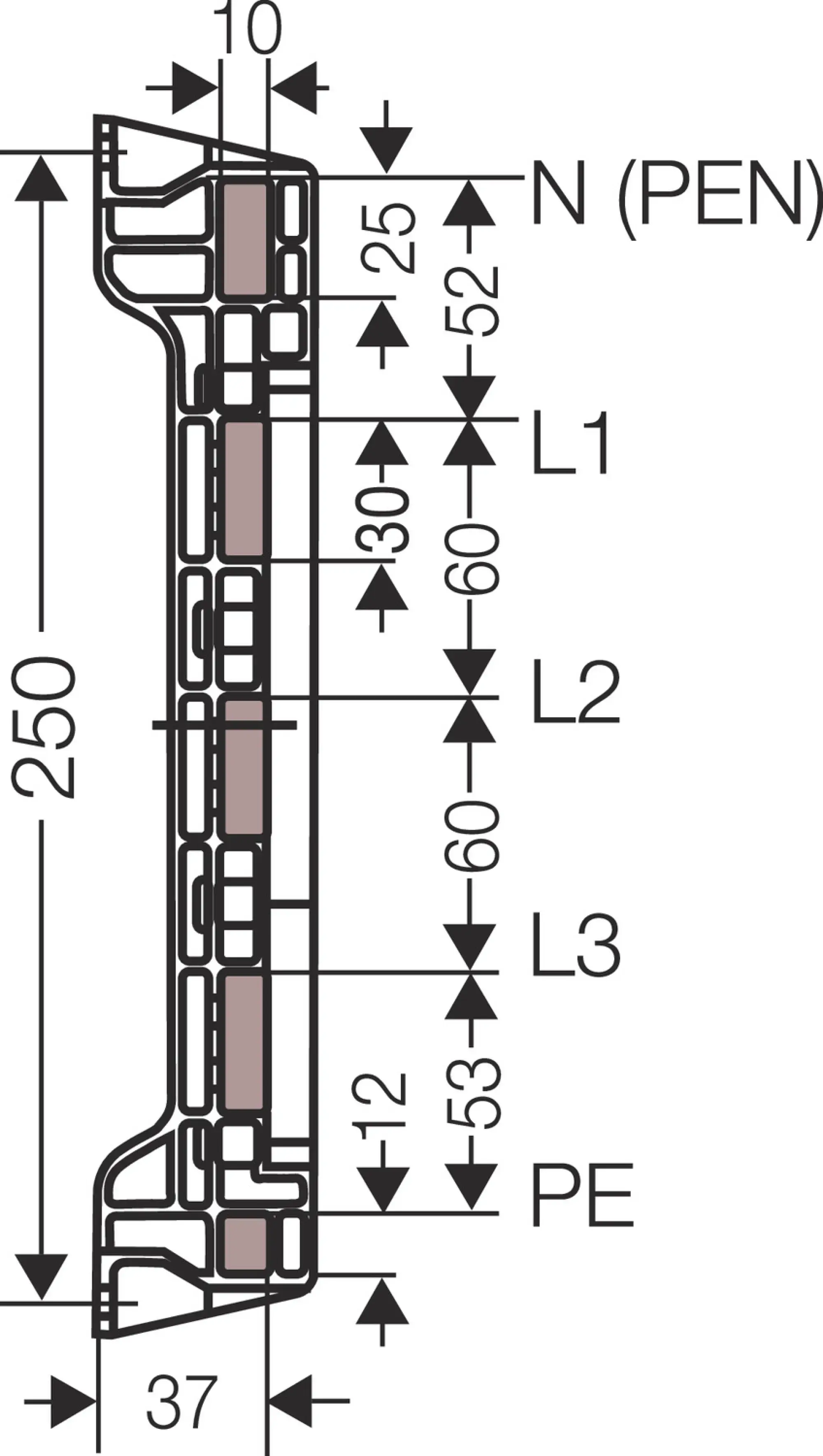 Hensel 2000684 Sammelschienenträger für Sammelschienen 30x10mm, 630A Mi ST 63 (img_003)