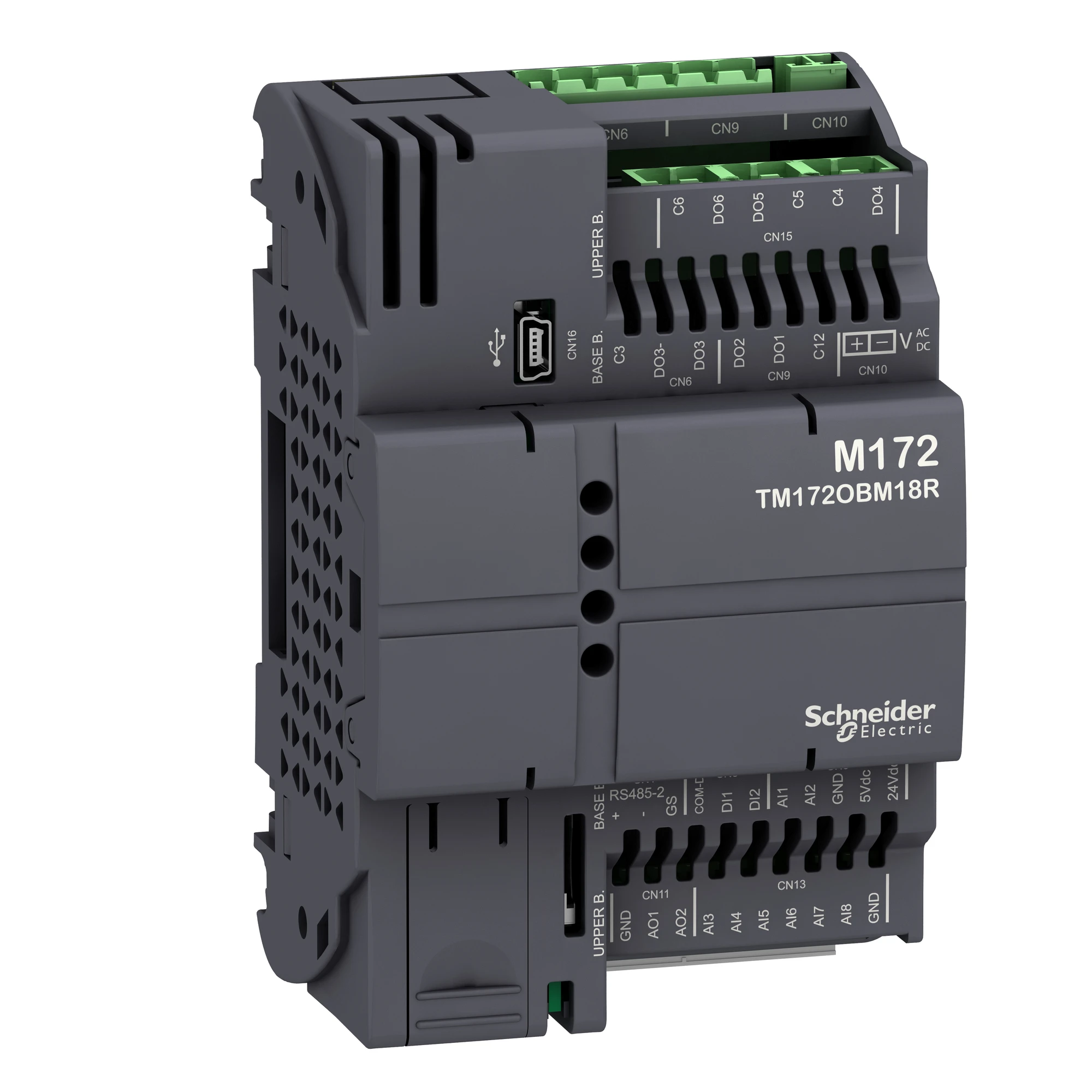 Schneider Electric TM172OBM18R PLC Control, Modicon M172 Optimized, 18 I/O, Ethernet, Modbus, BACnet, 24 VAC/DC (img_001)