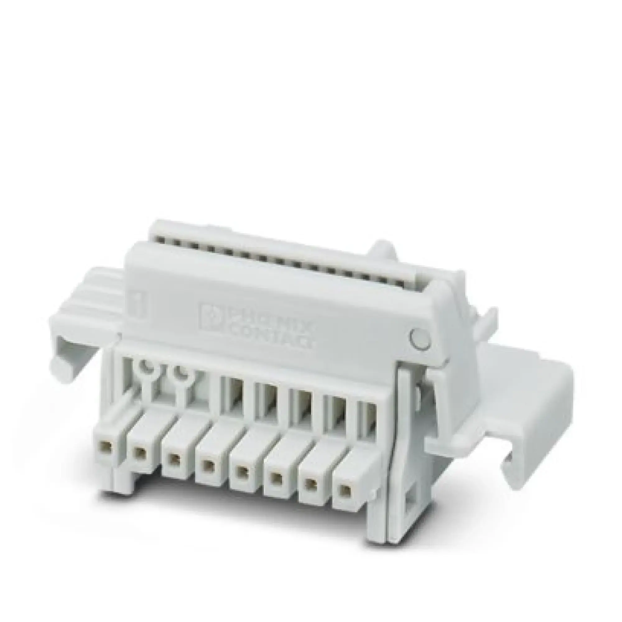 Phoenix Contact 1140958 DIN rail bus connector TBUS8-18,8-PPPPSSSS-7035 (img_001) Phoenix Contact 1140958 DIN rail bus connector TBUS8-18,8-PPPPSSSS-7035 (img_001)