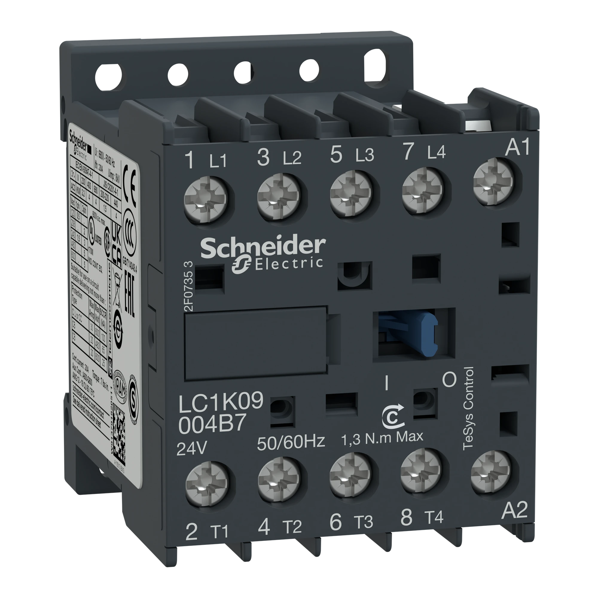 Schneider Electric LC1K09004B7 Power contactor LC1K 4p, coil 24 V AC (img_001)
