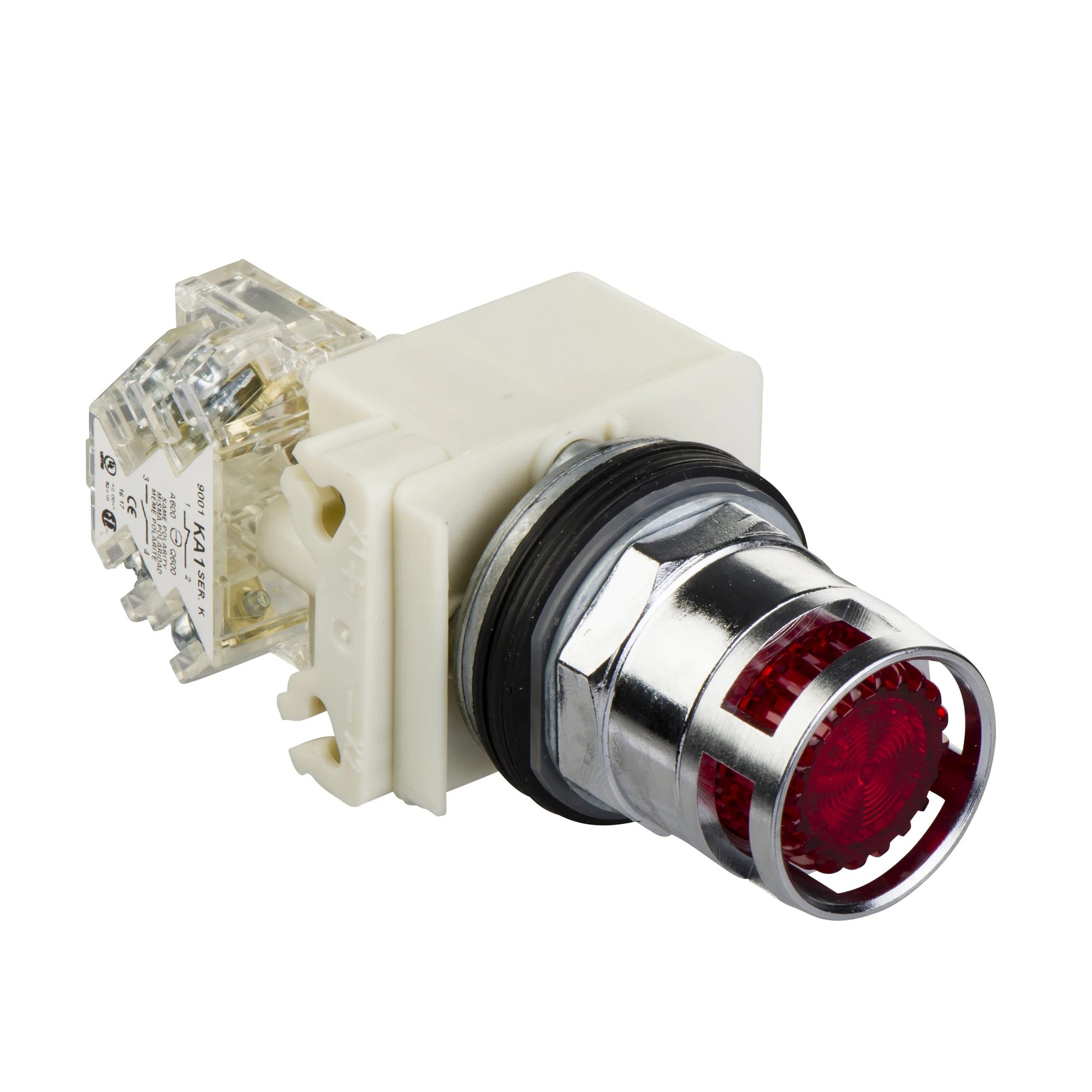 Schneider Electric 9001K3L35LRRH13 Illuminated push-button, red Ø 30, flat, non-locking, 24 V, 1W (img_001)