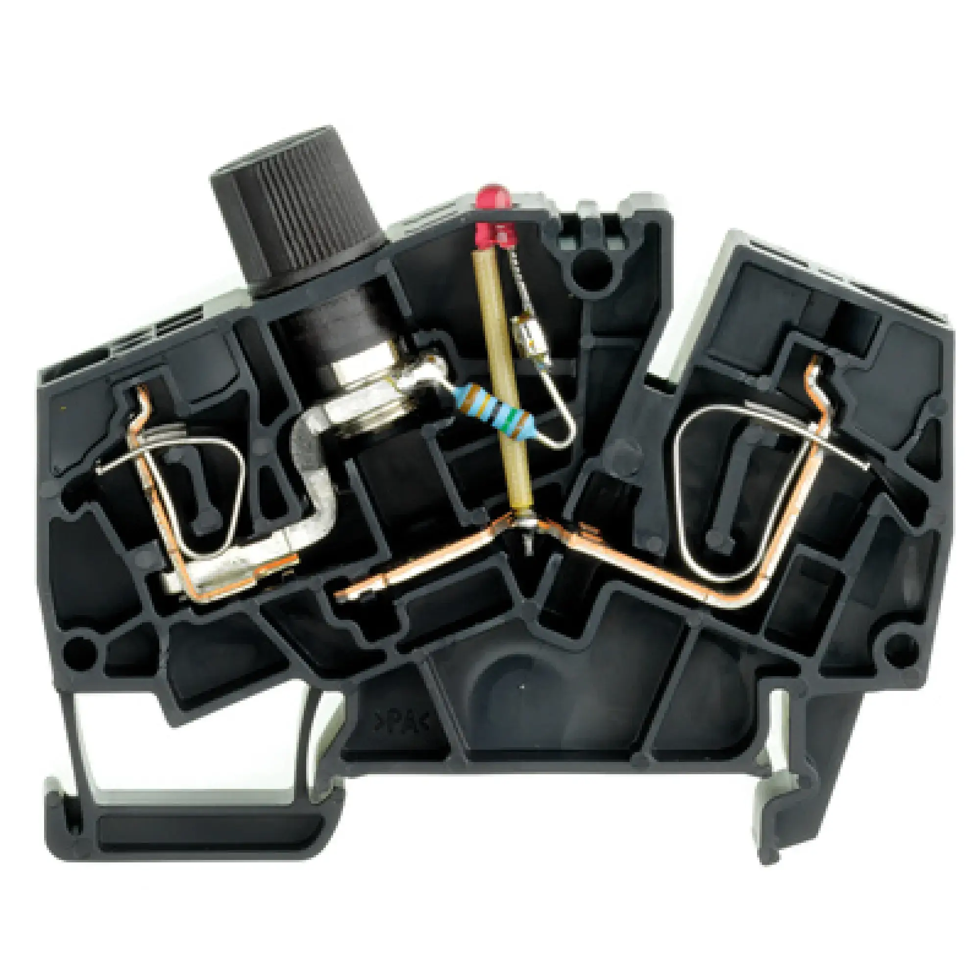 Weidmüller 1879750000 Fuse terminal, Tension-clamp connection, black, 6 mm², 10 A, 250 V, Number of connections: 1, Number of levels: 1, TS 35 (img_001) Weidmüller 1879750000 Fuse terminal, Tension-clamp connection, black, 6 mm², 10 A, 250 V, Number of connections: 1, Number of levels: 1, TS 35 (img_001)
