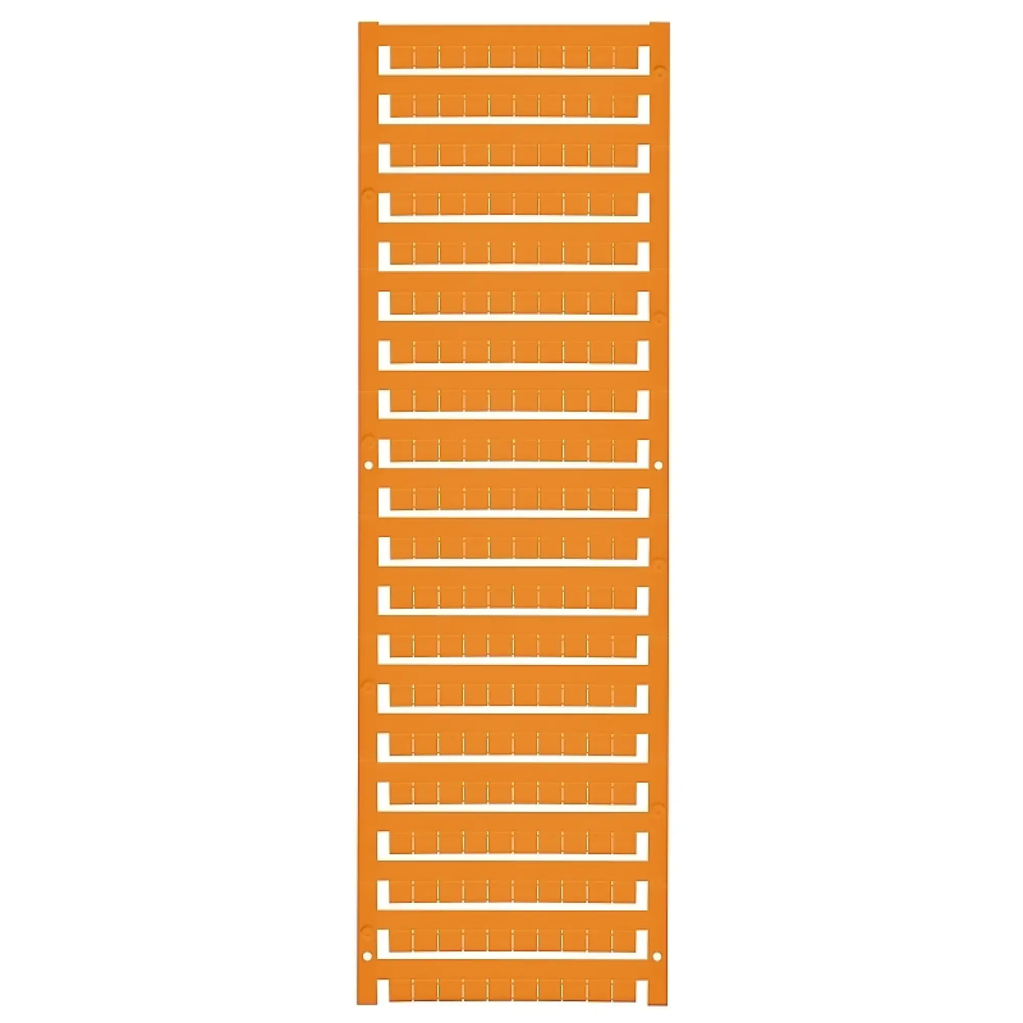 Weidmüller 1912090000 Terminal marking, orange, Pitch in mm: 6.00, Printed characters: neutral, horizontal and vertical, Width: 6 mm, Height: 5 mm (img_001) Weidmüller 1912090000 Terminal marking, orange, Pitch in mm: 6.00, Printed characters: neutral, horizontal and vertical, Width: 6 mm, Height: 5 mm (img_001)