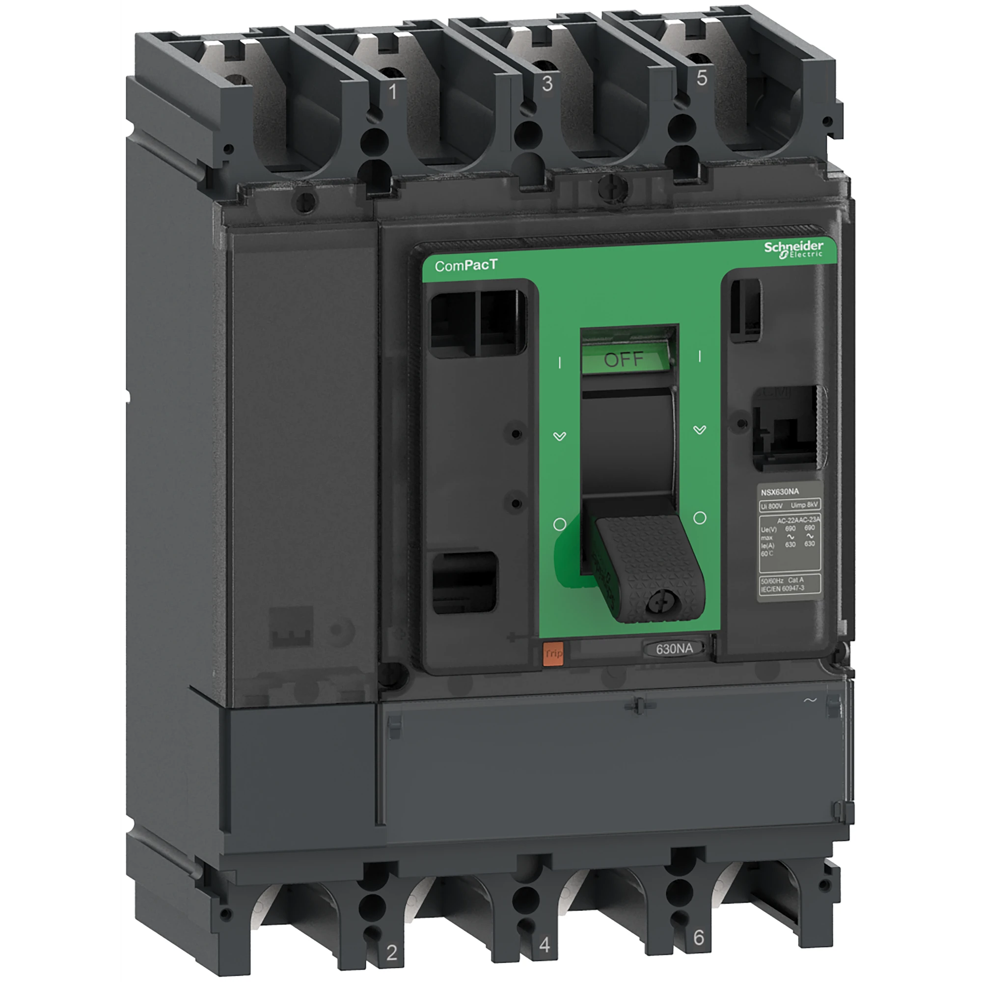 Schneider Electric C634630S Load disconnect switch ComPacT NSX630NA, 4 poles, 630 A, AC22A, AC23A (img_001) Schneider Electric C634630S Load disconnect switch ComPacT NSX630NA, 4 poles, 630 A, AC22A, AC23A (img_001)
