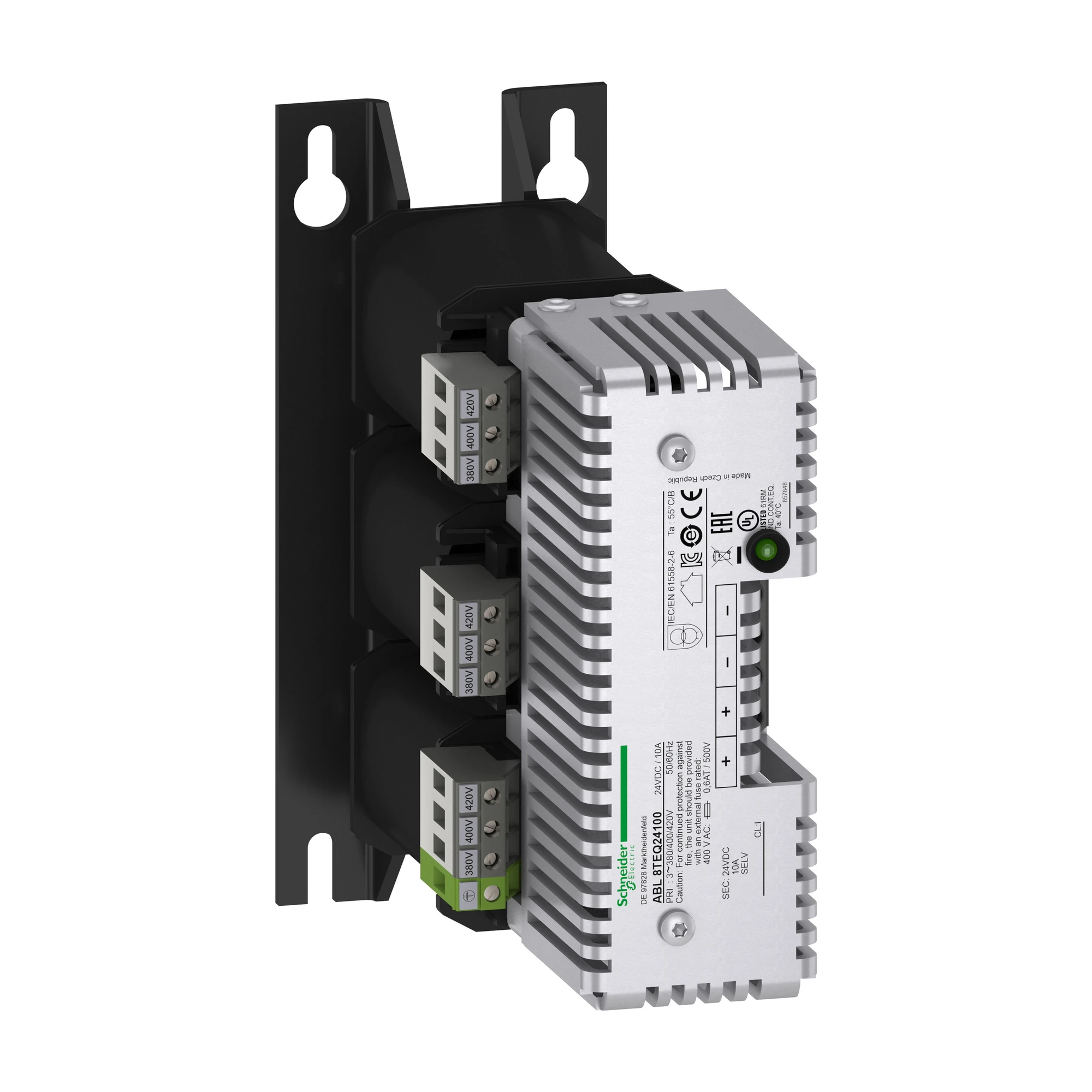 Schneider Electric ABL8TEQ24100 Power supply, Modicon ABL8, rectified, filtered, 3-phase, 400V AC, 24V DC, 10A, 240W (img_001)