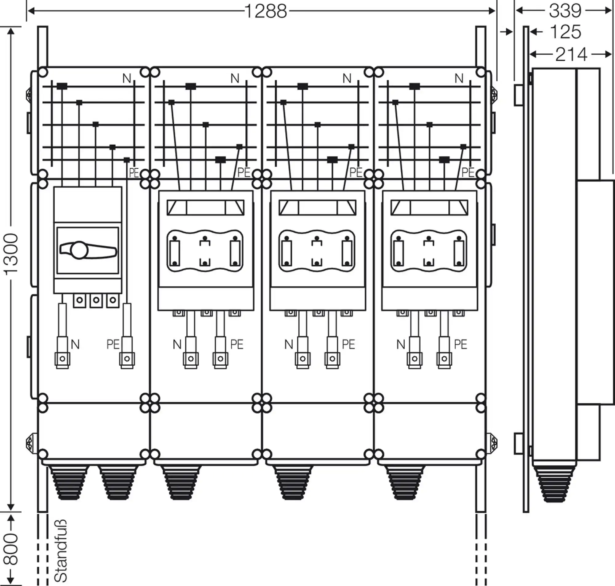 Hensel 65000249 Ladeverteiler für bis zu 3 Ladepunkte à 200 kW Mi EV 200kW 3000 (img_003)