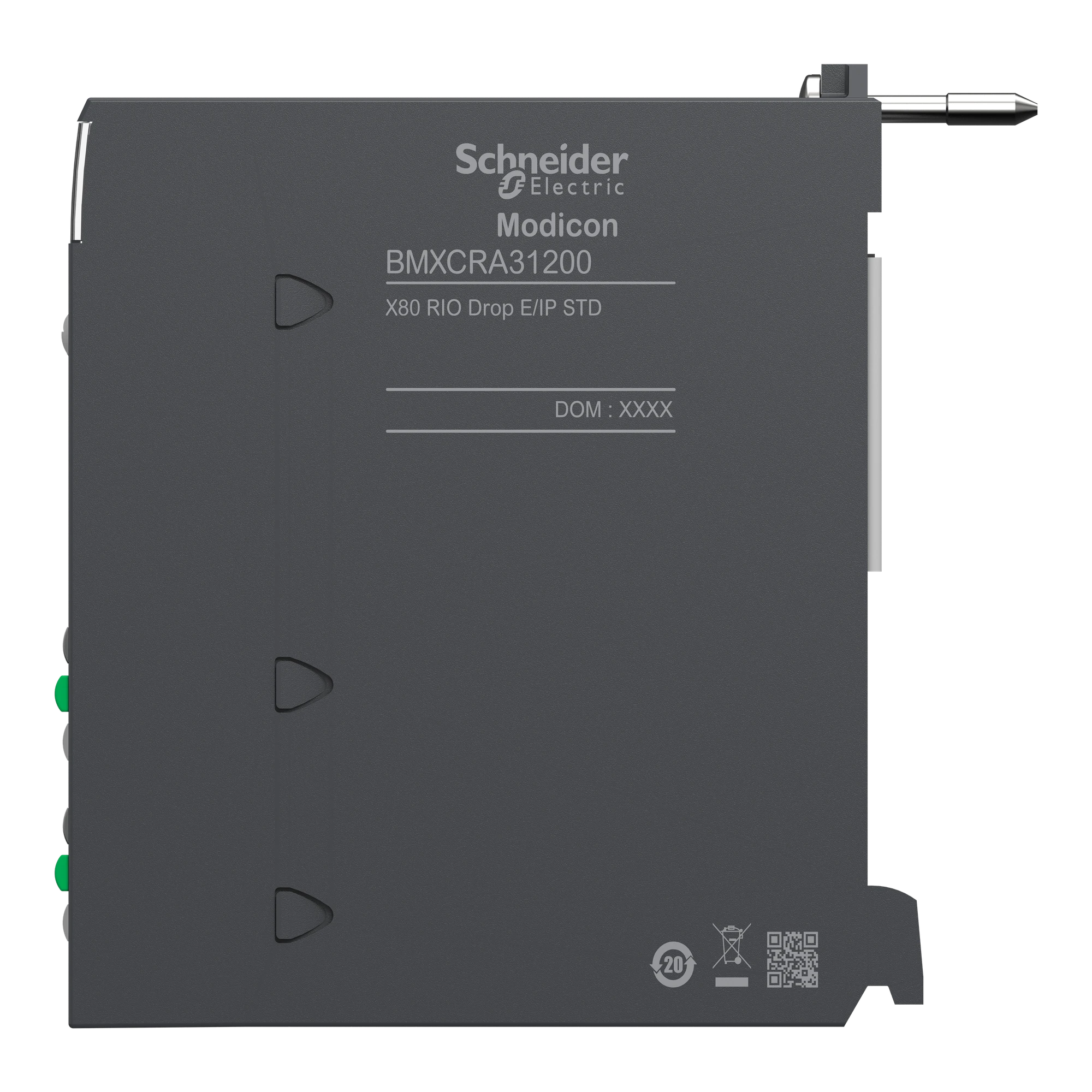 Schneider Electric BMXCRA31200 Modicon X80 RIO head adapter for X-bus module carrier as a dedicated EthNet/IP rack, standard features (img_006)