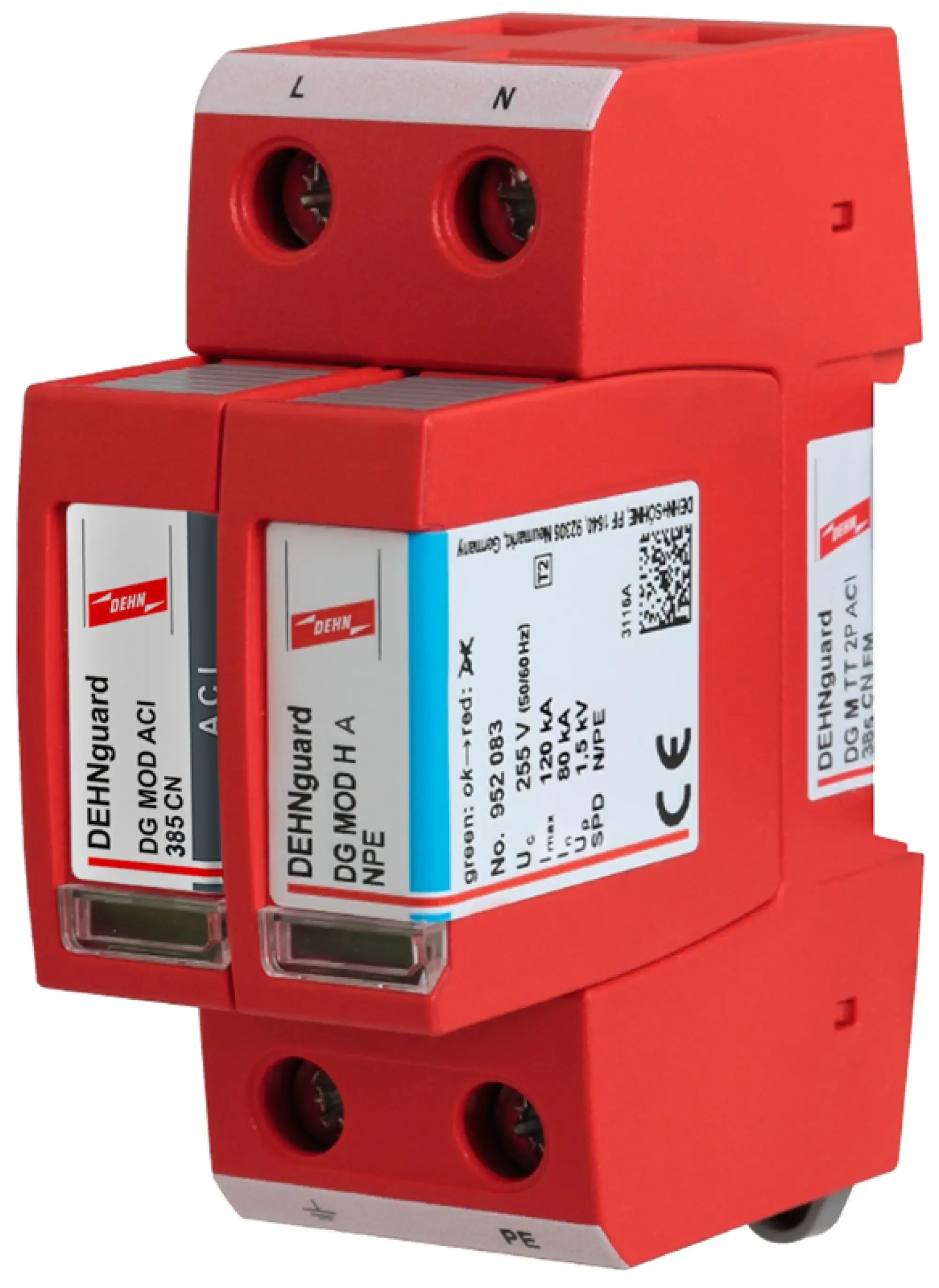 Dehn 943121 Ueberspannungsableiter Typ 2 DEHNguard MD FM einphasig Uc 275V TT+TN-S Systeme (img_001)