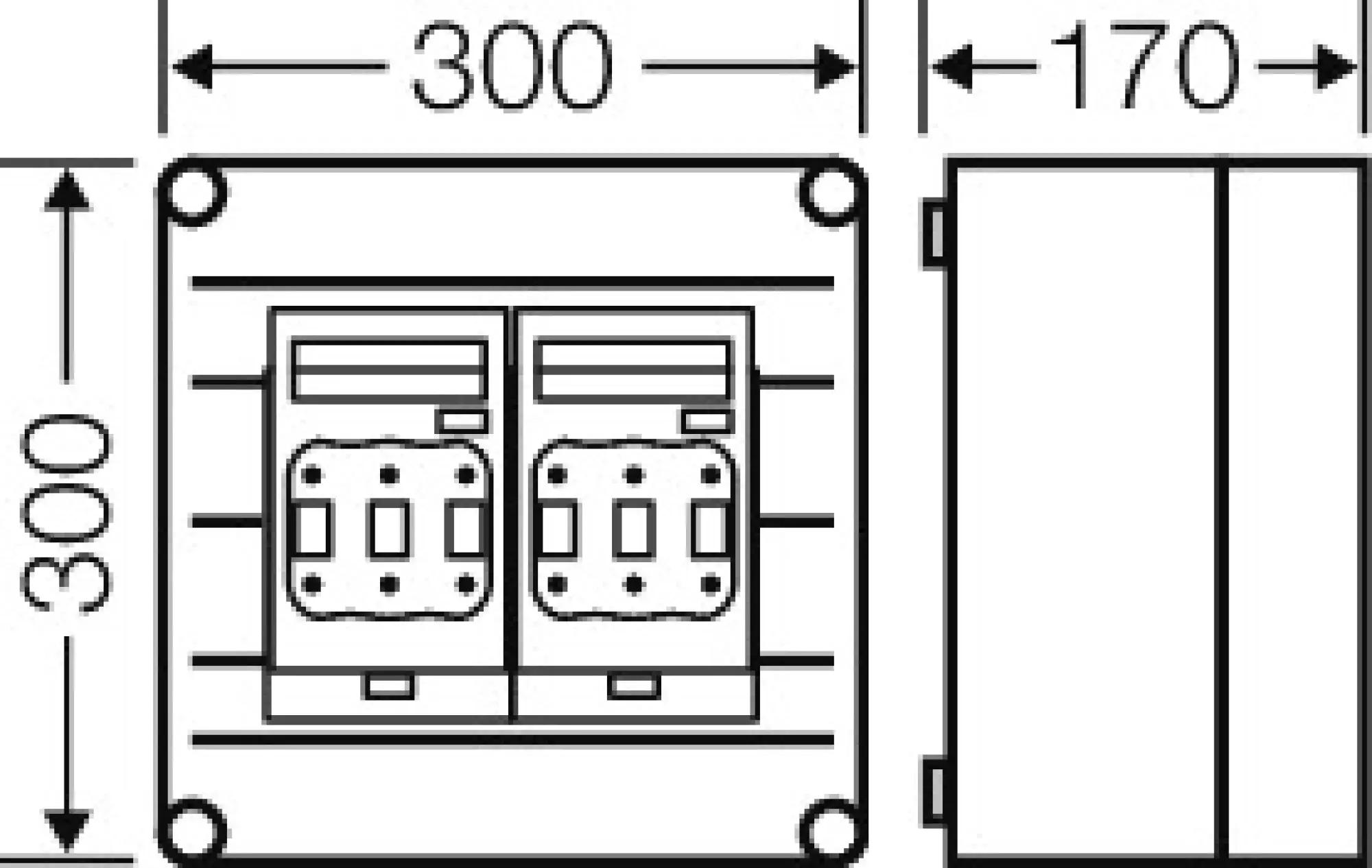 Hensel 20001285 Mi-NH-Sicherungslasttrennschaltergehäuse , 2x3xNH00,a. Sammels., 400A, 5polig Mi 6266 (img_002)
