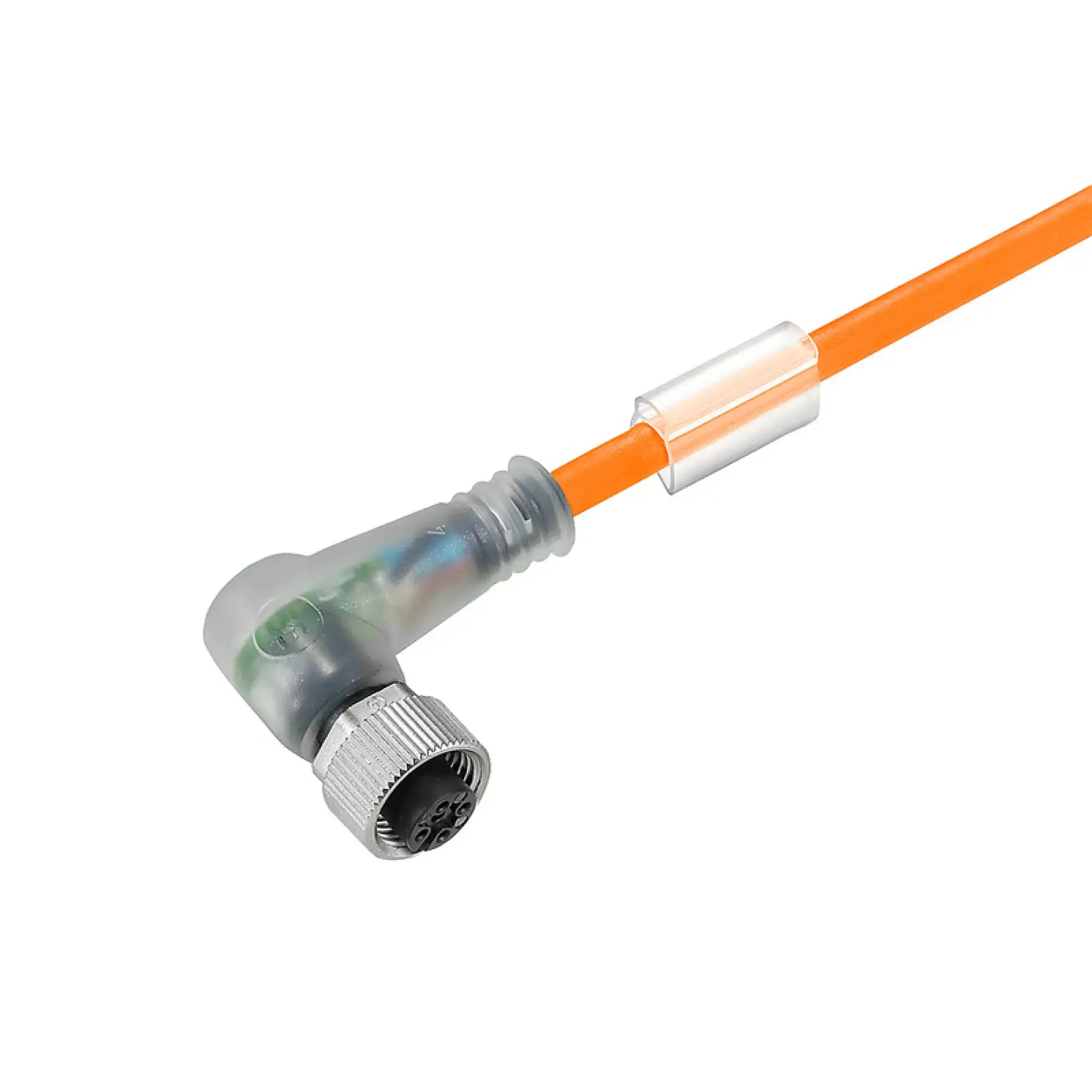 Weidmüller 2812530060 Sensor-actuator Cable, M12, Number of poles: 4, Socket, angled, LED: Yes, Cable length: 0.6 m SAIL-M12BW-4-3LR0.6TOV (img_001)