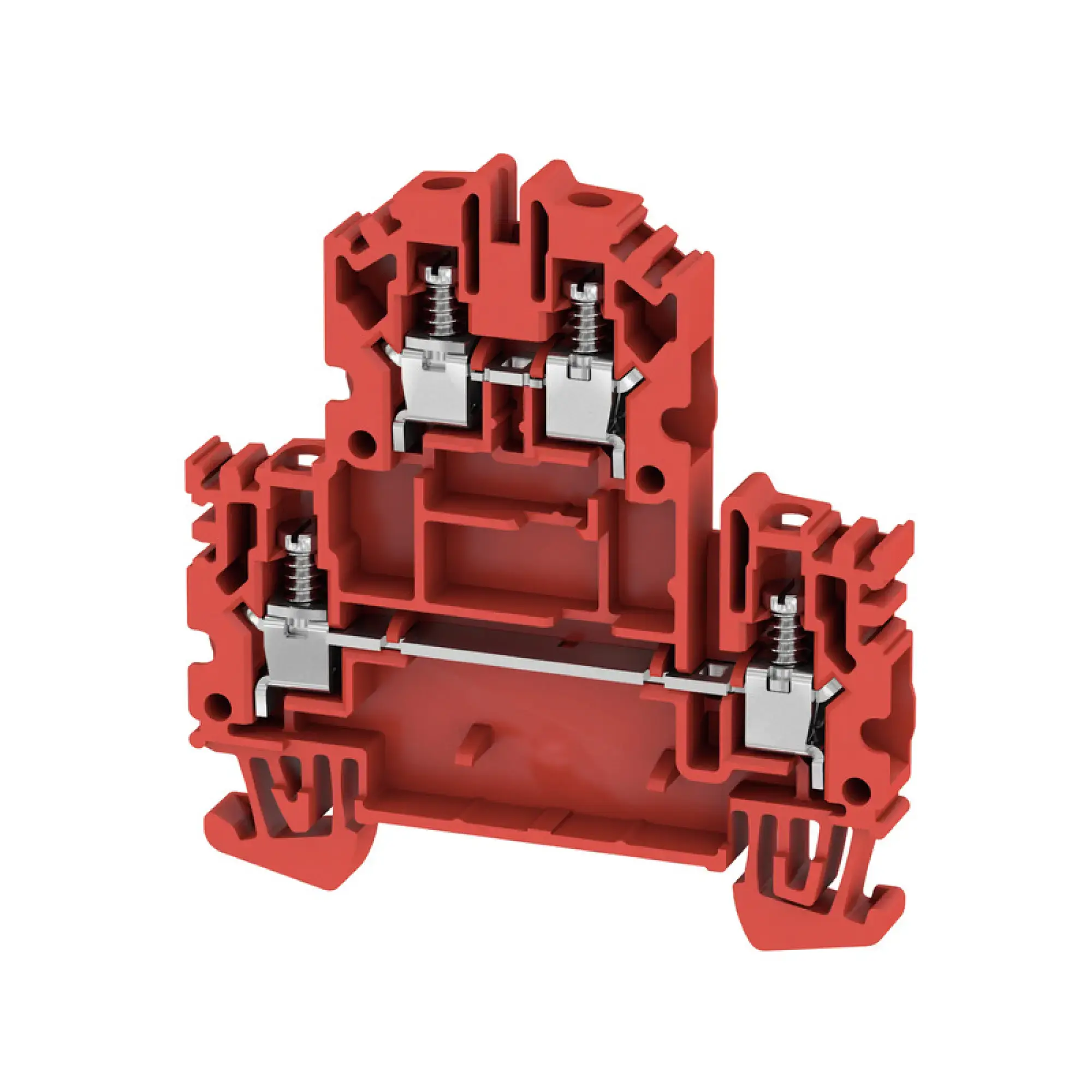 Weidmüller 1068080000 Multi-tier modular terminal, Screw connection, red, 4 mm², 800 V, 800 V, Number of connections: 4, Number of levels: 2, TS 35, V-0, Wemid (img_001) Weidmüller 1068080000 Multi-tier modular terminal, Screw connection, red, 4 mm², 800 V, 800 V, Number of connections: 4, Number of levels: 2, TS 35, V-0, Wemid (img_001)