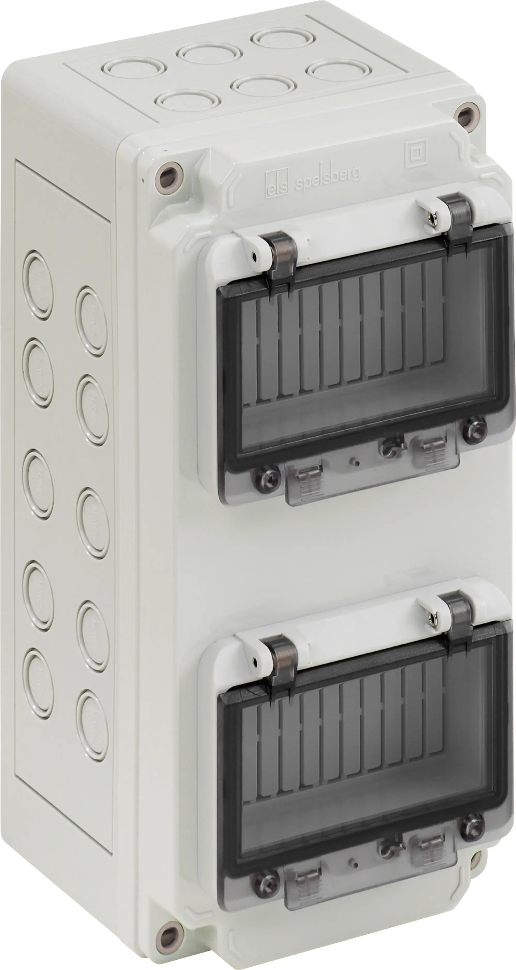 Spelsberg 59106401 Distribution board, Type of protection IP65, 12 Modular units, Impact strength IK07, Protection class II, Rated voltage 400V AC, Halogen free (img_001)