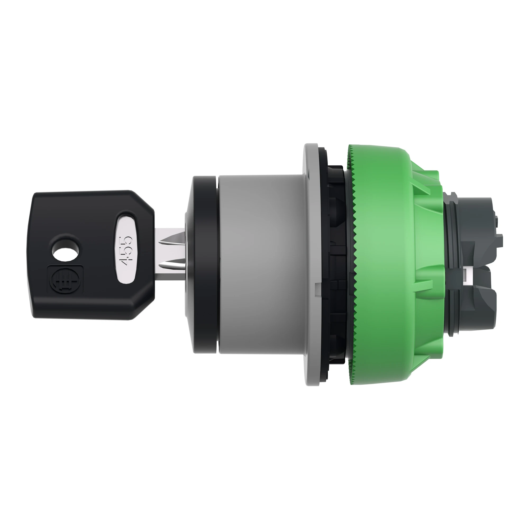 Schneider Electric ZB5FG6C0 Key switch, front element, Harmony XB5F, plastic, 30mm, light grey, black, 2 positions, momentary (img_004)