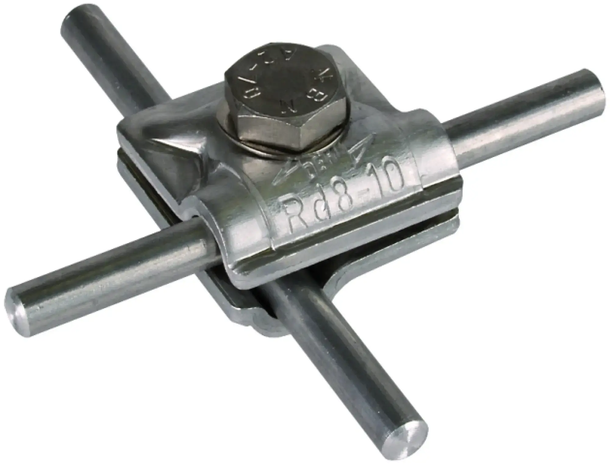 Dehn 390551 MV clamp Al f. Rd 8-10mm with hexagon screw and spring washer (img_001) Dehn 390551 MV clamp Al f. Rd 8-10mm with hexagon screw and spring washer (img_001)