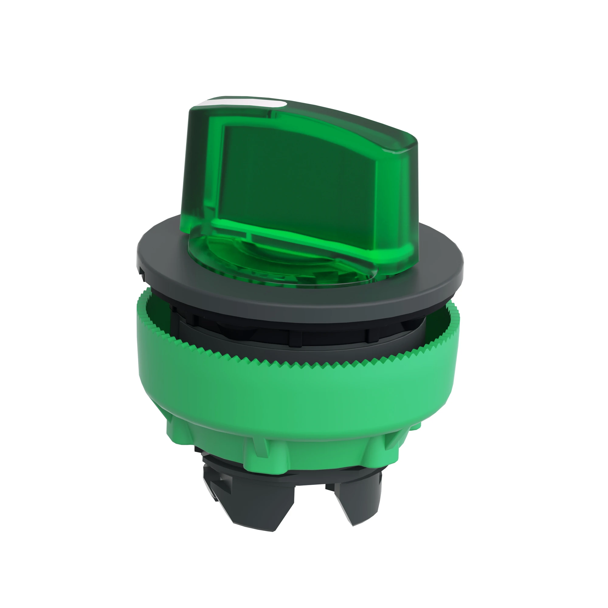 Schneider Electric ZB5FK1433 Illuminated selector switch, front element, Harmony XB5F, plastic, 30mm, green, for universal LED, 2 positions, momentary (img_006)