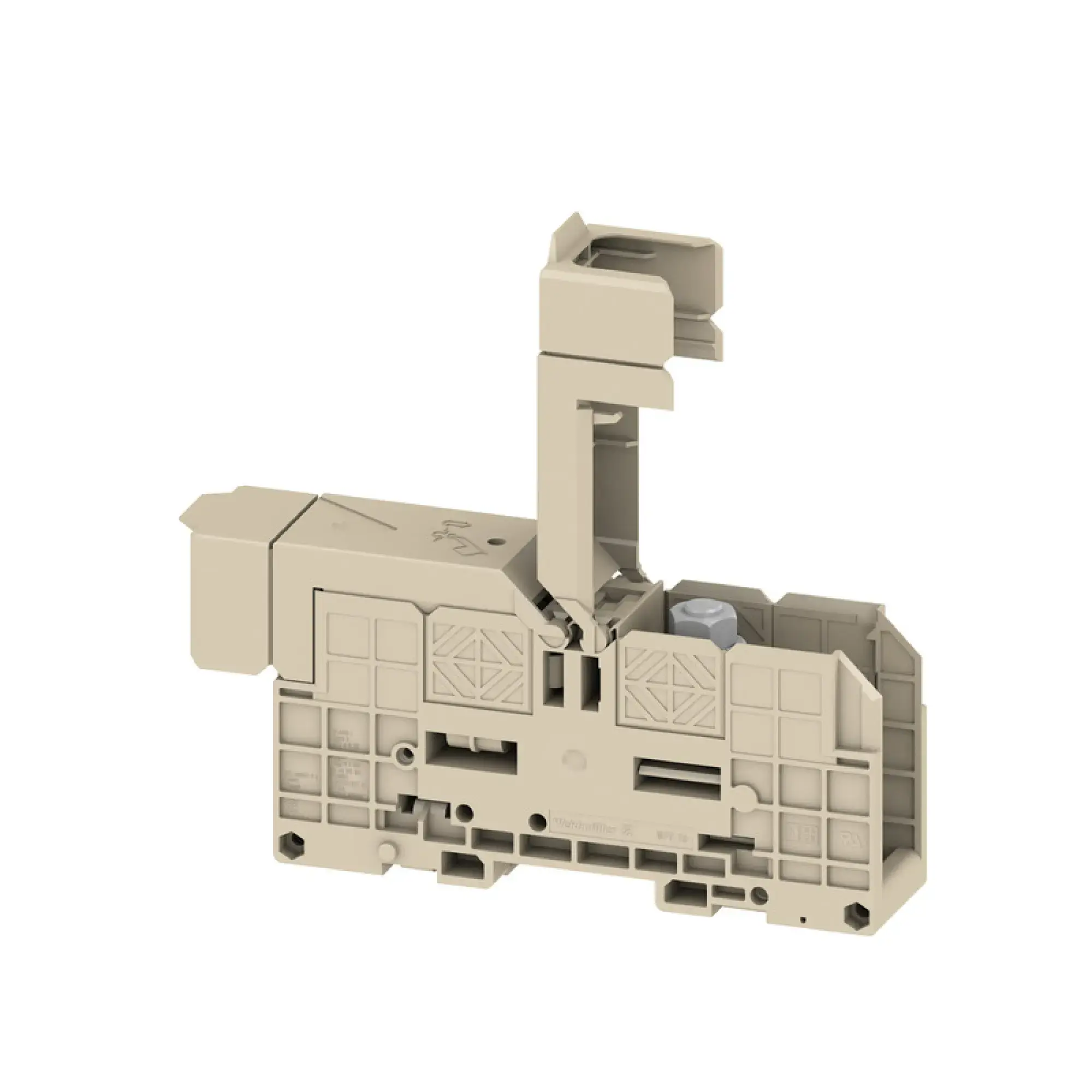 Weidmüller 1029400000 Stud terminal, Threaded stud connection, dark beige, 70 mm², 192 A, 1000 V, Number of connections: 2, Number of levels: 1, TS 35, V-0, Wemid (img_001)