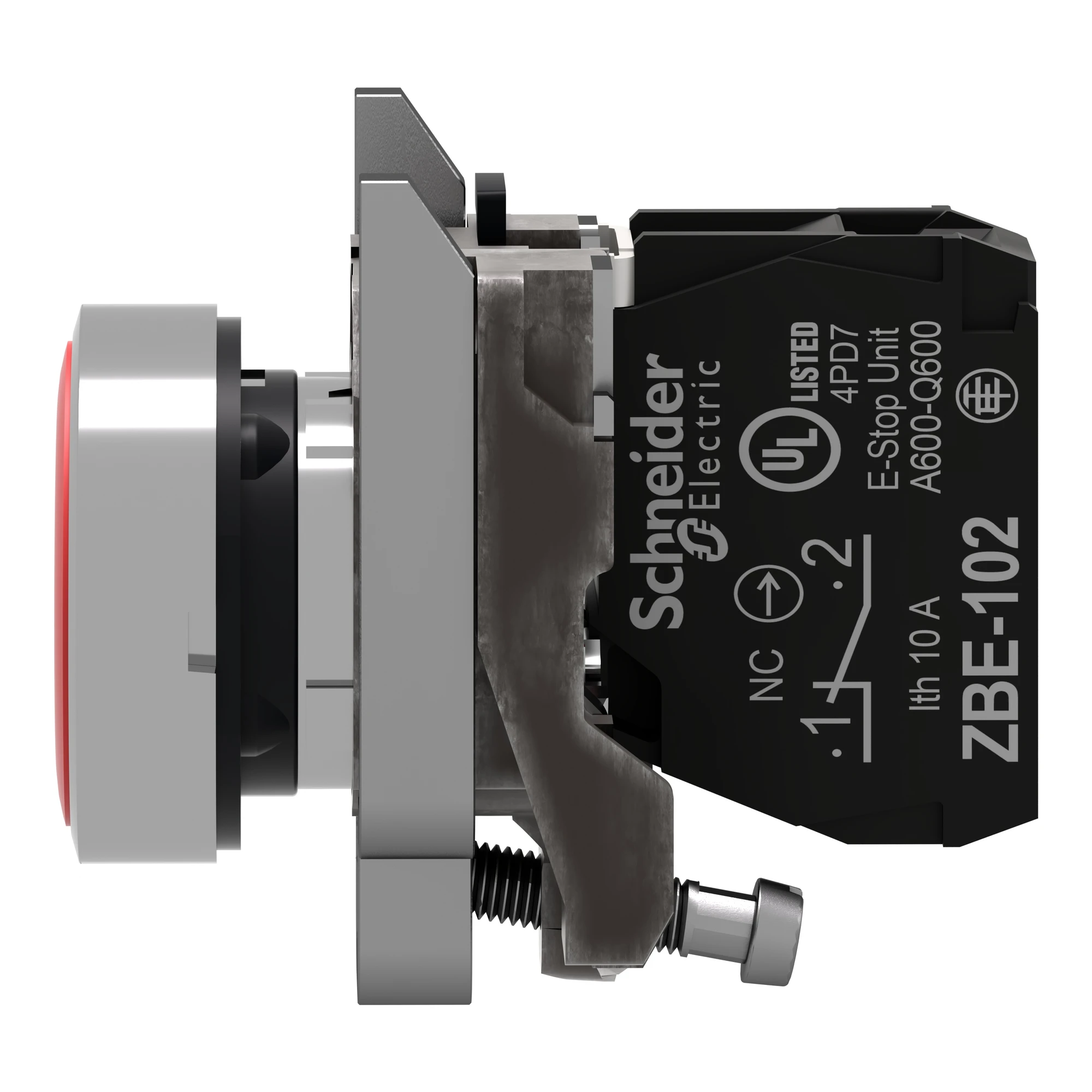 Schneider Electric XB4BA4322 Push button, Harmony XB4, metal, 22mm, red, labeled O, momentary, screw terminal, 1NO (img_005) Schneider Electric XB4BA4322 Push button, Harmony XB4, metal, 22mm, red, labeled O, momentary, screw terminal, 1NO (img_005)