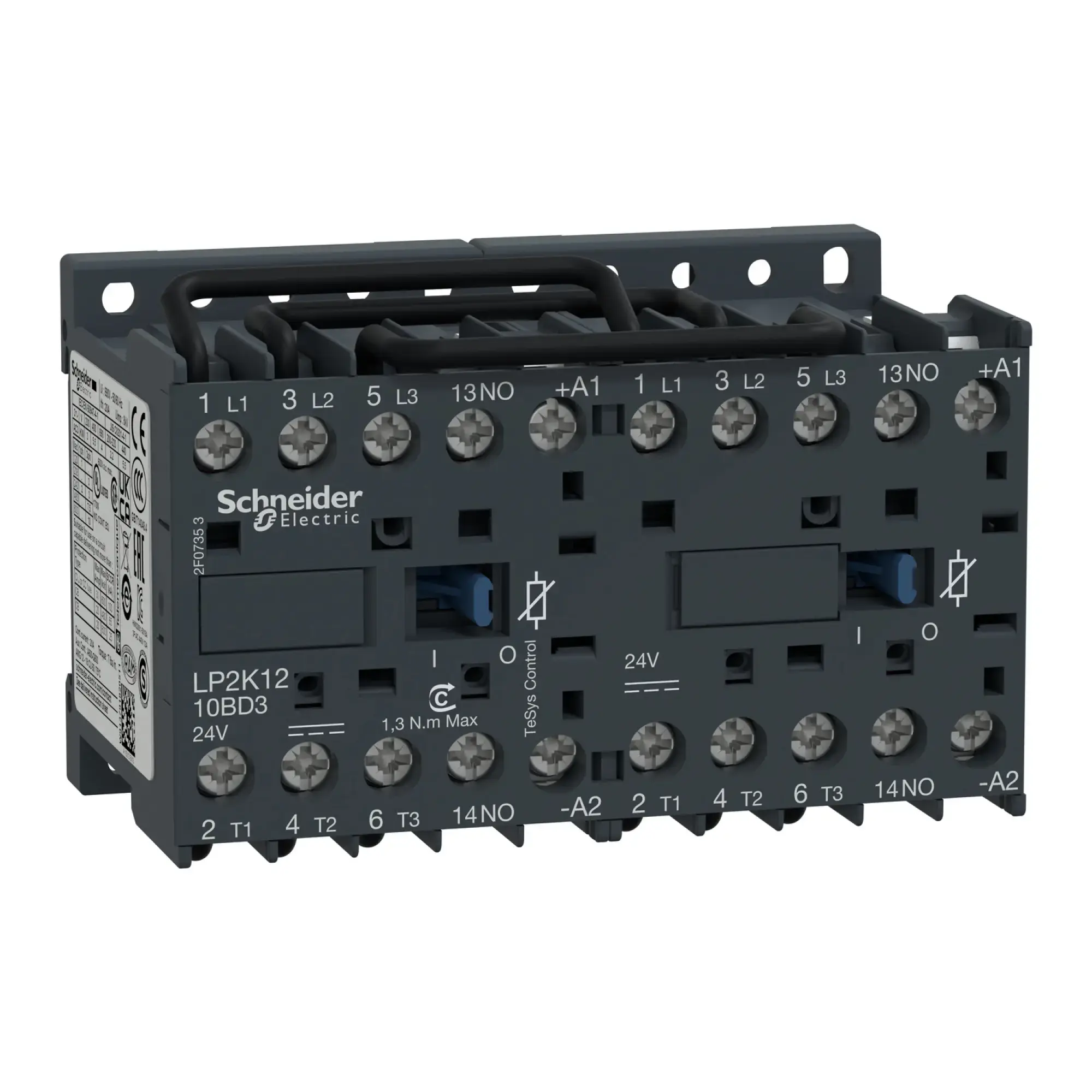 Schneider Electric LP2K1210BD3 Reversing contactor combination, 3p+1S, 5.5kW/400V/AC3, 12A, 24VDC (img_002)