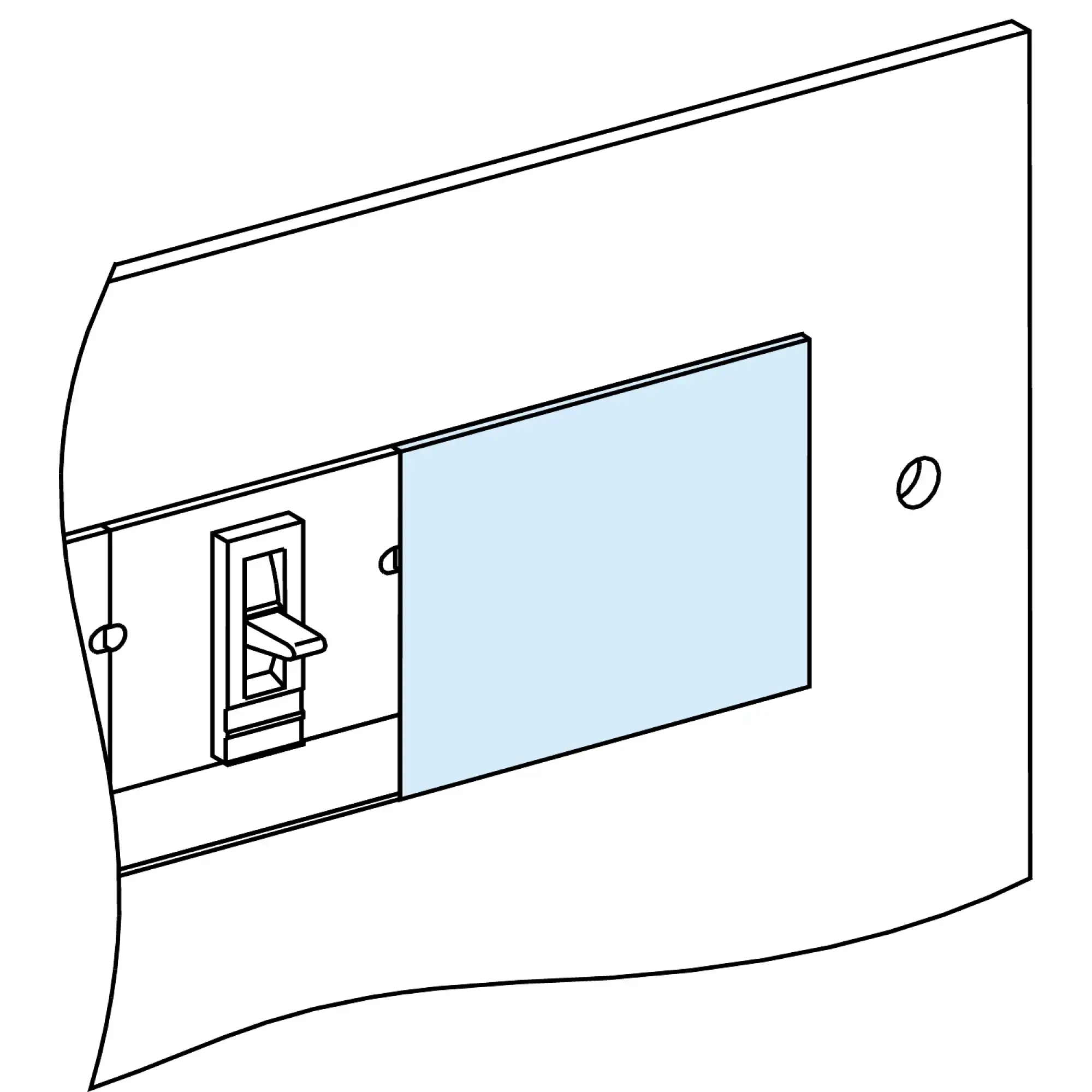 Schneider Electric LVS03249 PrismaSeT-P, Cover Plate, Partitionable, ComPacT NSX/NSX Vigi100-250, Height=85mm, Length=147mm, RAL9003, (4 pieces) (img_002)