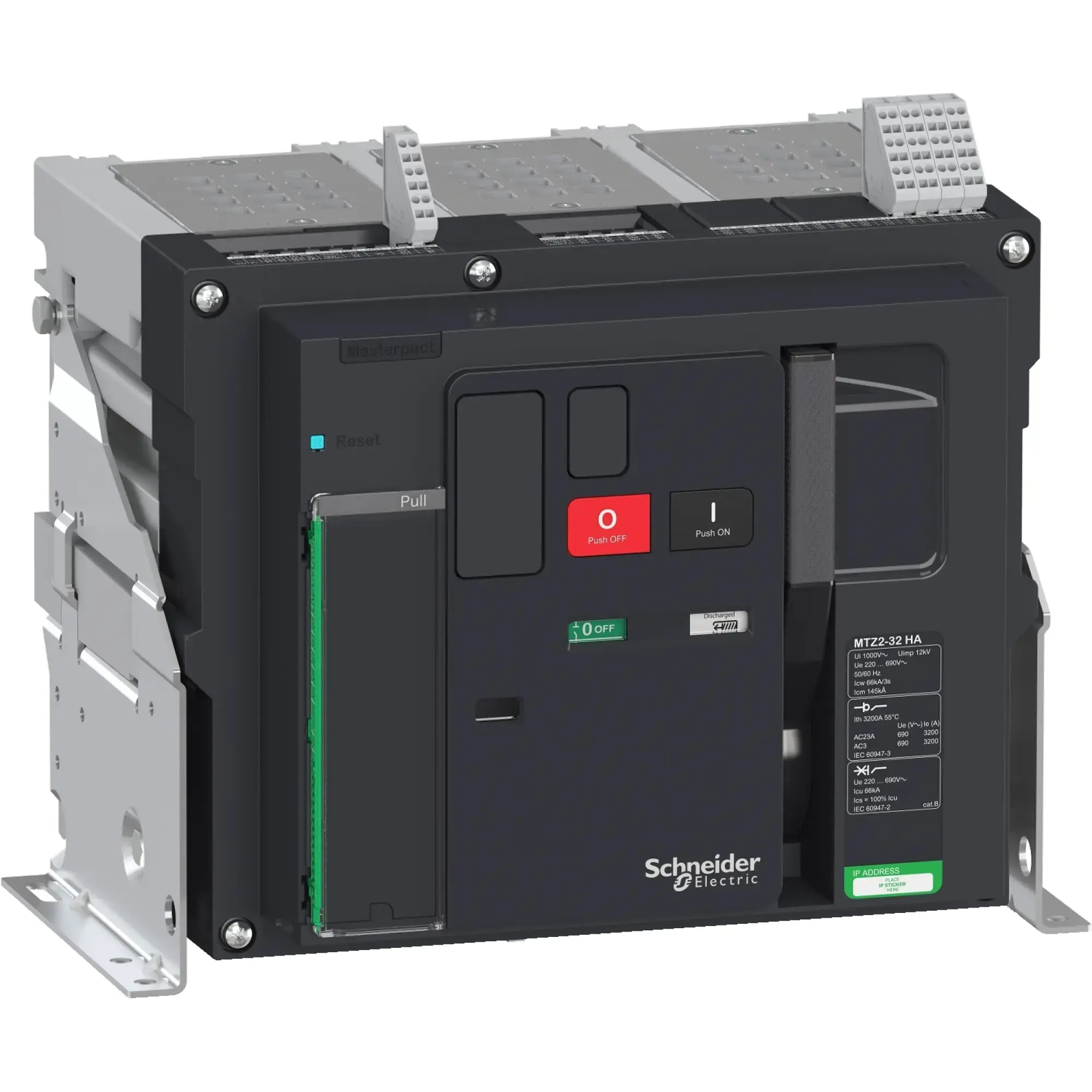 Schneider Electric LV848085 MasterPact MTZ2 3200A HA Icm=145kA/690V 3P Basic Switch Fixed Mount (img_002)