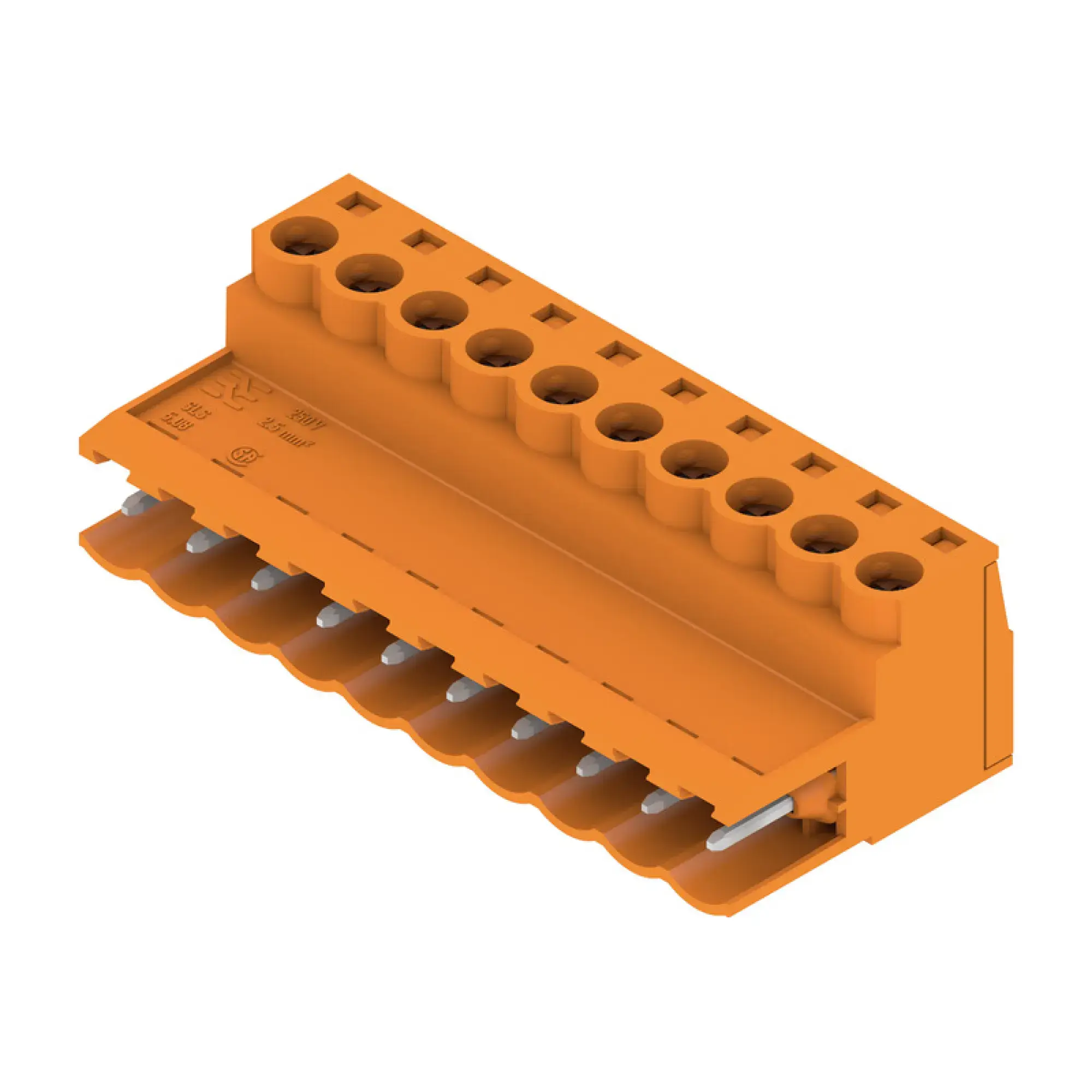 Weidmüller 1627170000 PCB connector (wire connection), 320 V, 21.5 A, Pitch in mm: 5.08, 3.31 mm², Number of poles: 10, Clamping yoke connection, Box (img_001)