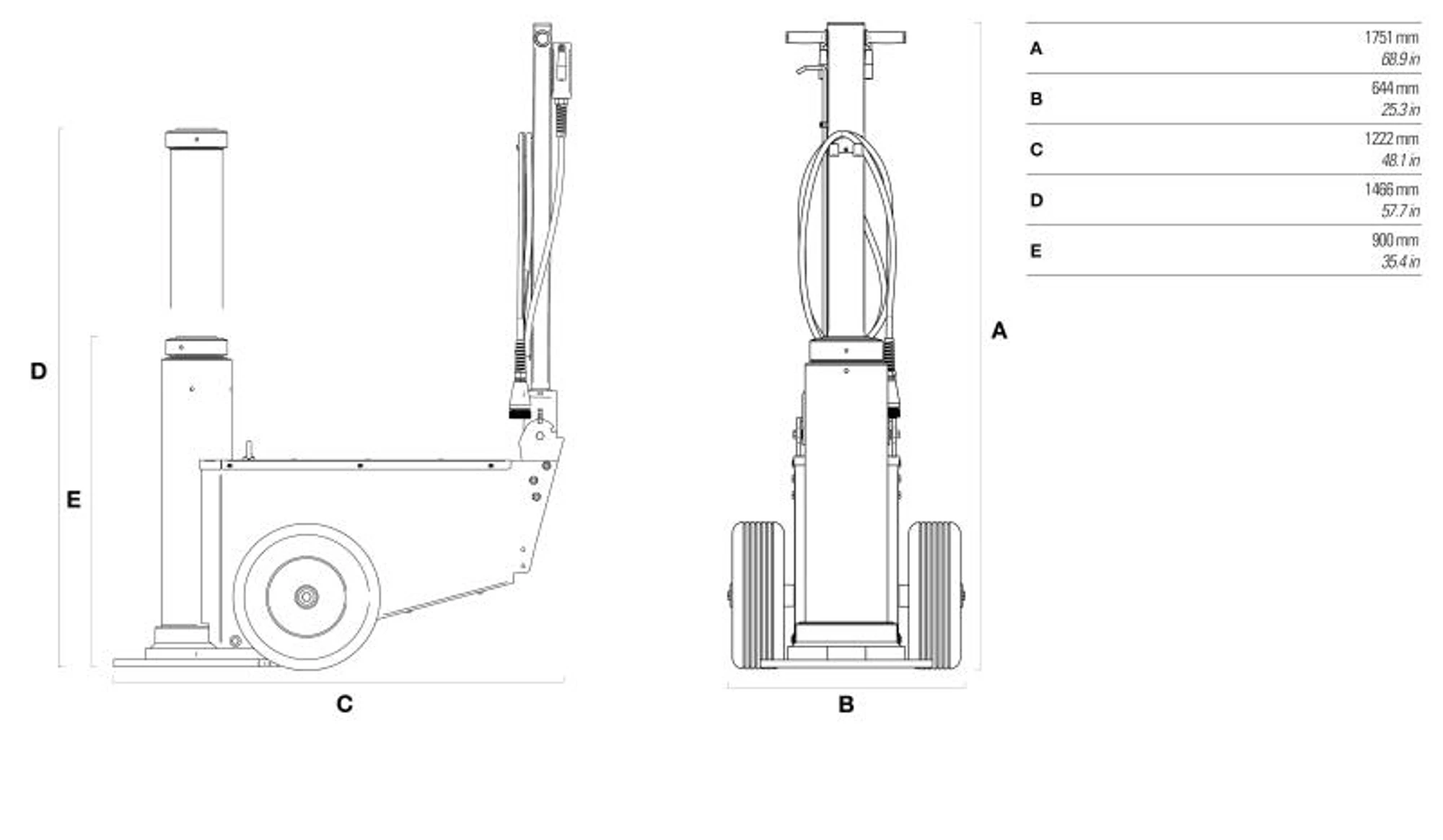 Cattini M100/90 MAMMUT Oil-Pneumatic Jacks load capacity= 100 t.; pistons=1; min. height = 720.00 mm (img_003) Cattini M100/90 MAMMUT Oil-Pneumatic Jacks load capacity= 100 t.; pistons=1; min. height = 720.00 mm (img_003)