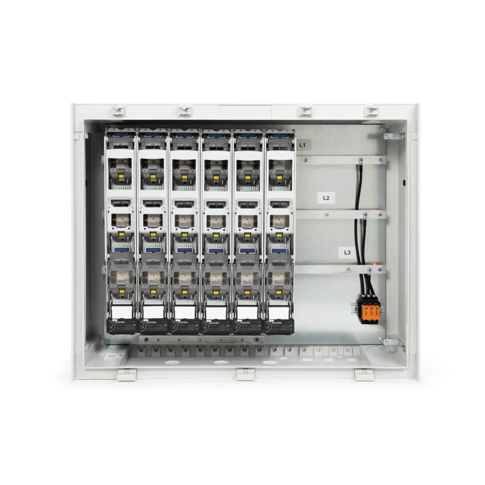 Weidmüller 8000069106 Combiner Box (Photovoltaik), AC voltage version, With fuse holder, Surge protection I, Cable gland, String Inverter (img_001) Weidmüller 8000069106 Combiner Box (Photovoltaik), AC voltage version, With fuse holder, Surge protection I, Cable gland, String Inverter (img_001)