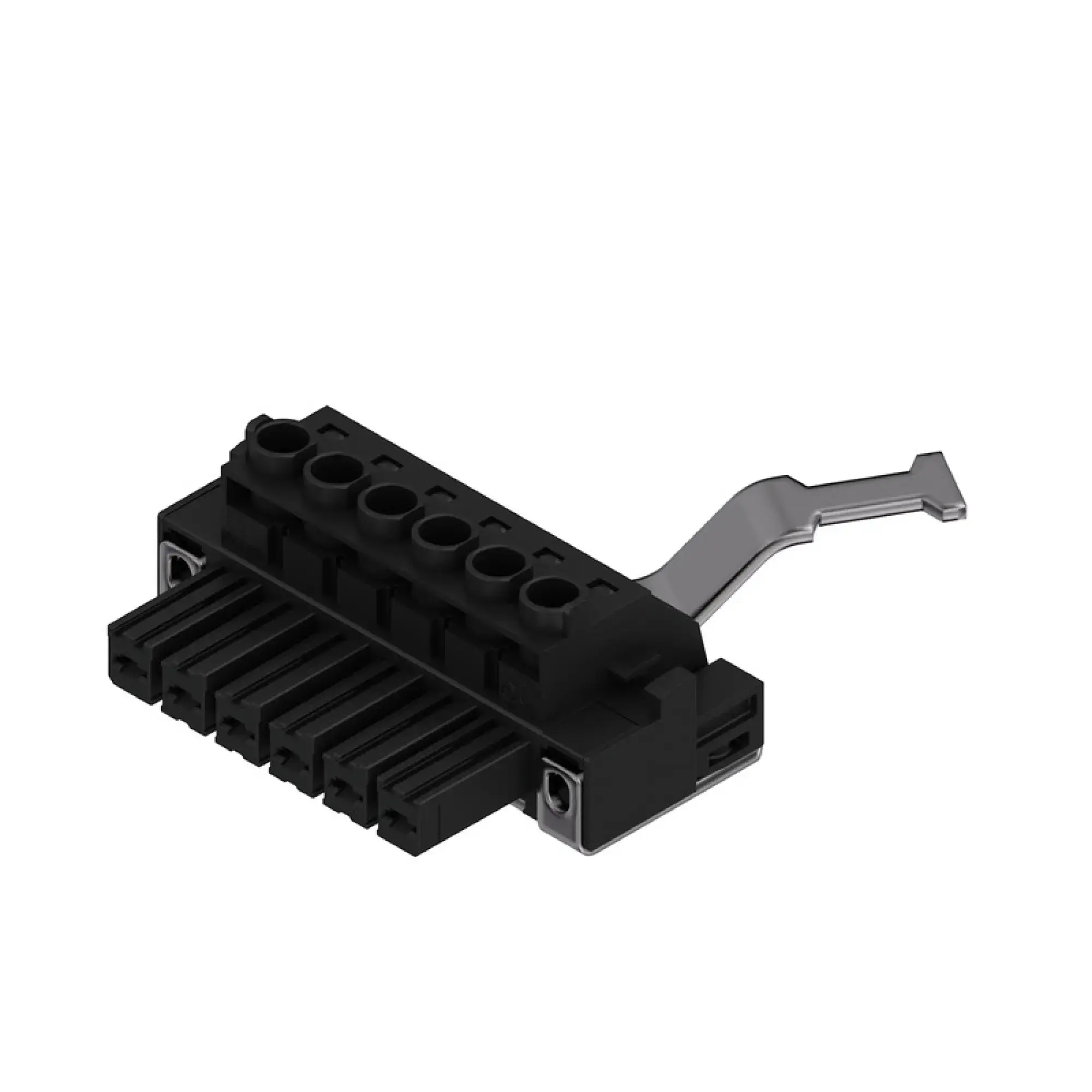 Weidmüller 1933500000 PCB connector (wire connection), 1000 V, 57 A, Pitch in mm: 7.62, 10 mm², Number of poles: 6, Clamping yoke connection, Box (img_001)