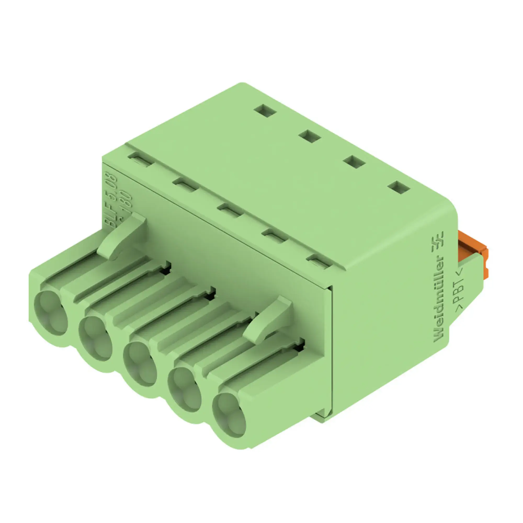 Weidmüller 1401450000 PCB connector (wire connection), 320 V, 24 A, Pitch in mm: 5.08, 3.31 mm², Number of poles: 5, PUSH IN with actuator, Box (img_003)