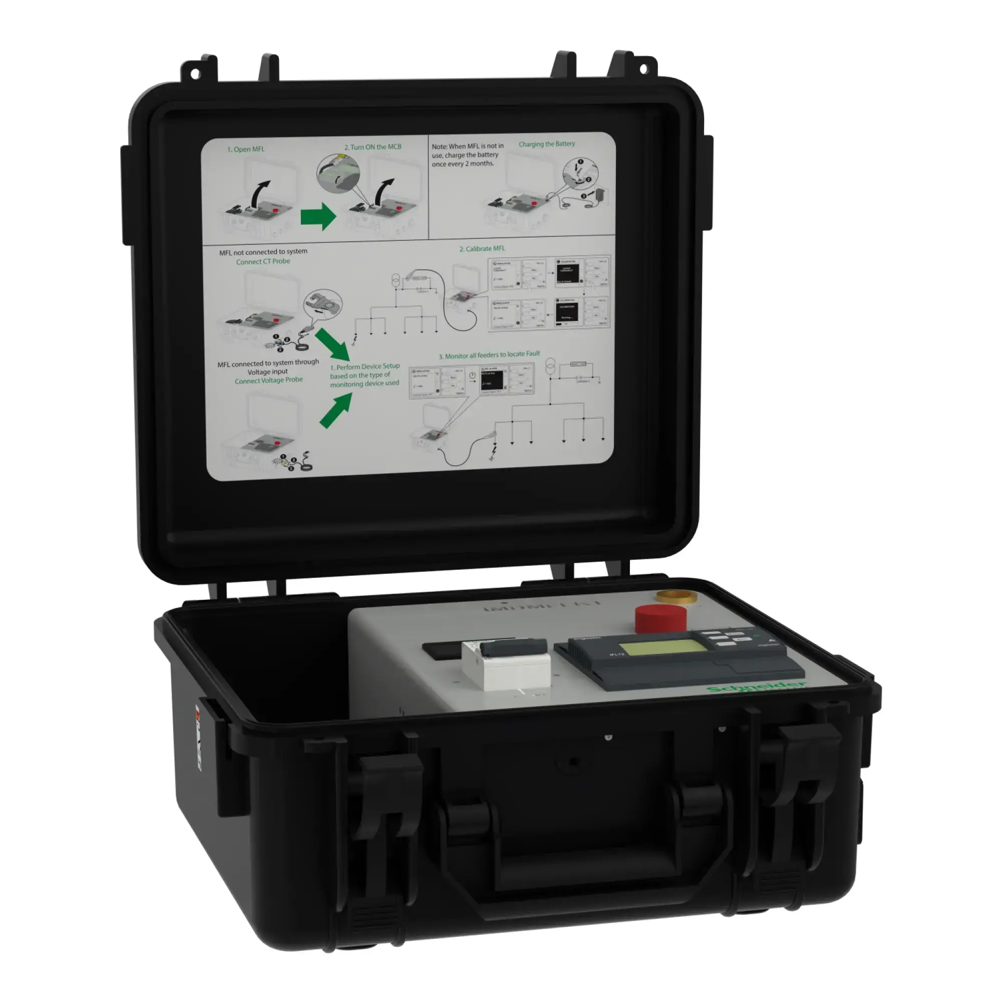 Schneider Electric IMDMFLK1 Vigilohm MLF, Mobiler Lokalisierungskoffer, zur Isolationsfehlersuche mit IM400 und Sonden, 1 Kanal (img_001) Schneider Electric IMDMFLK1 Vigilohm MLF, Mobiler Lokalisierungskoffer, zur Isolationsfehlersuche mit IM400 und Sonden, 1 Kanal (img_001)
