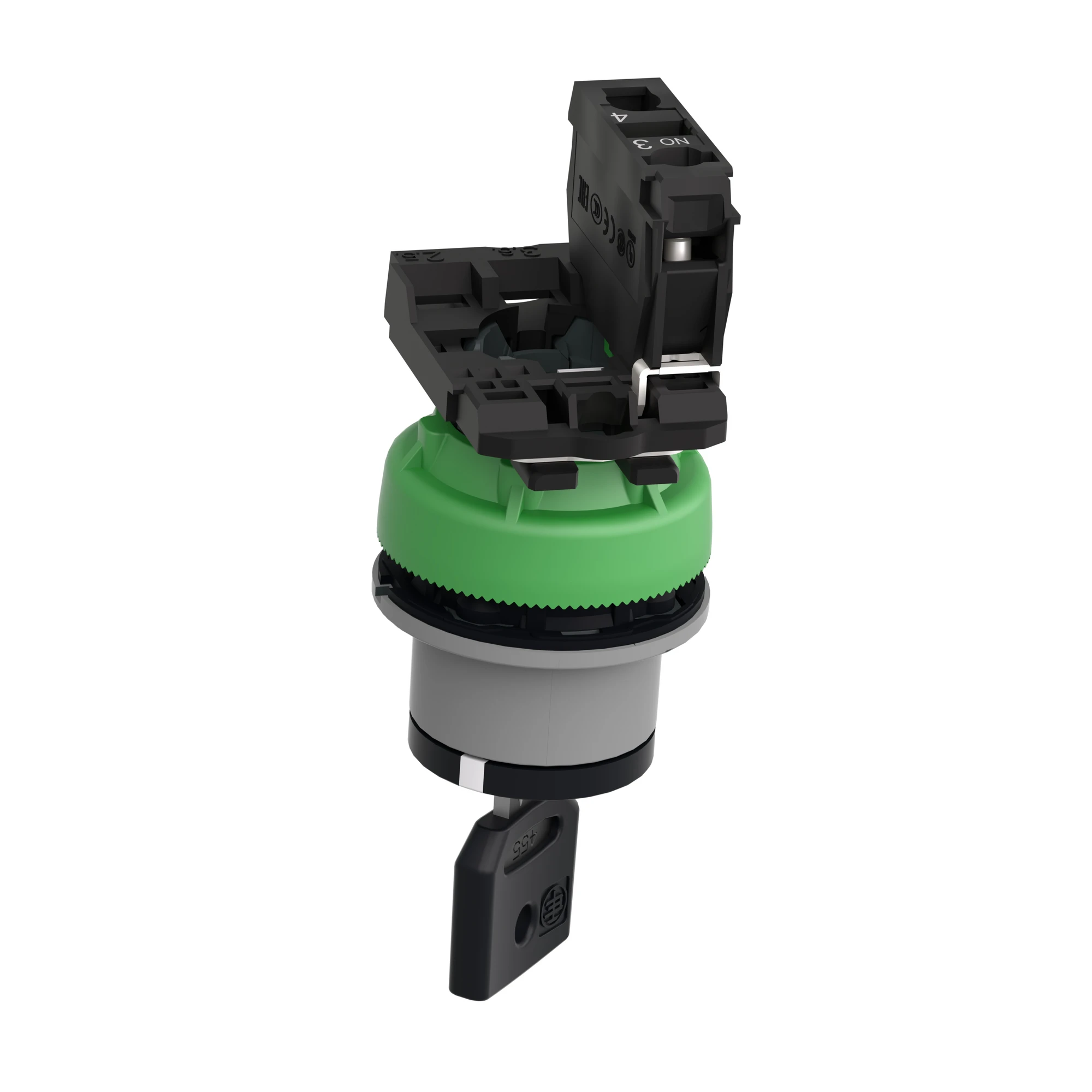 Schneider Electric XB5FG41C0 Key switch, Harmony XB5F, plastic, light grey, black, 2 positions, 30mm, latching, Ronis 455, 1S (img_007) Schneider Electric XB5FG41C0 Key switch, Harmony XB5F, plastic, light grey, black, 2 positions, 30mm, latching, Ronis 455, 1S (img_007)