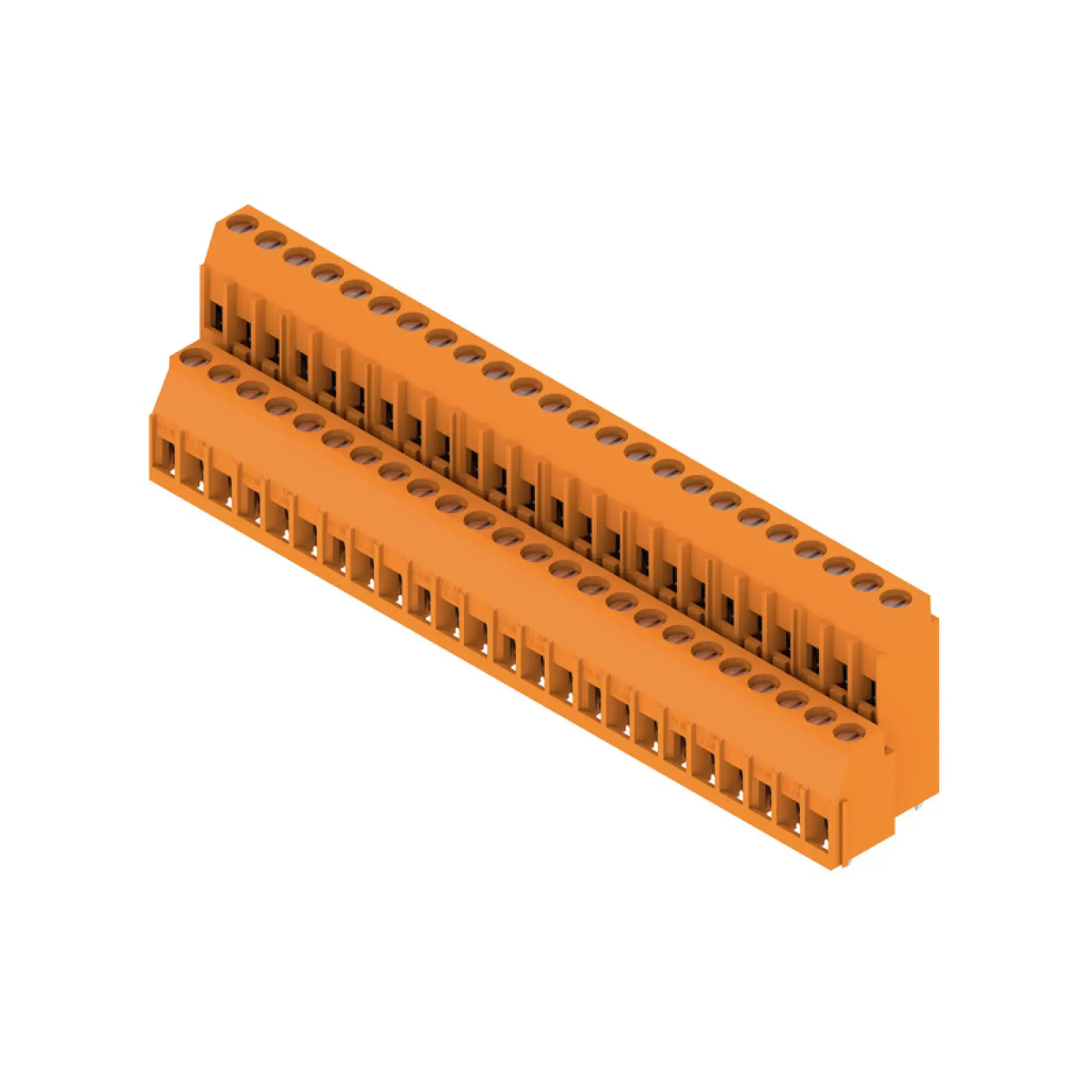 Weidmüller 1977680000 PCB terminal, 320 V, 32.5 A, Pitch in mm: 5.08, 6 mm², Number of poles: 48, Clamping yoke connection, THT solder connection, 90°, Box (img_001)
