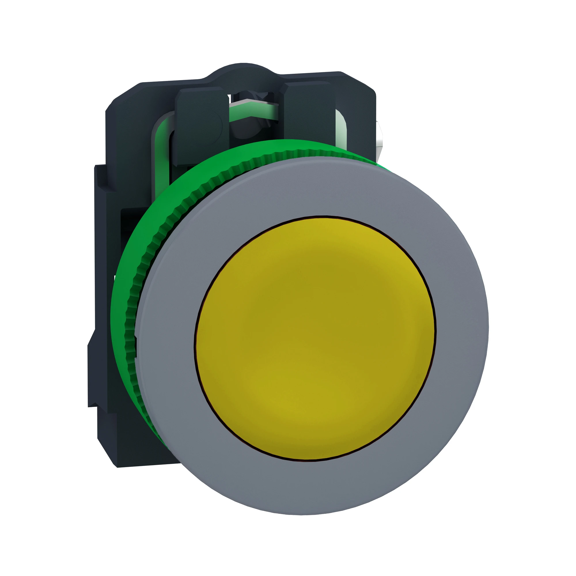 Schneider Electric XB5FA51C0 Push Button, Harmony XB5F, Plastic, Light Grey, Yellow, Unlabelled, 30mm, Momentary, 1NO (img_001) Schneider Electric XB5FA51C0 Push Button, Harmony XB5F, Plastic, Light Grey, Yellow, Unlabelled, 30mm, Momentary, 1NO (img_001)